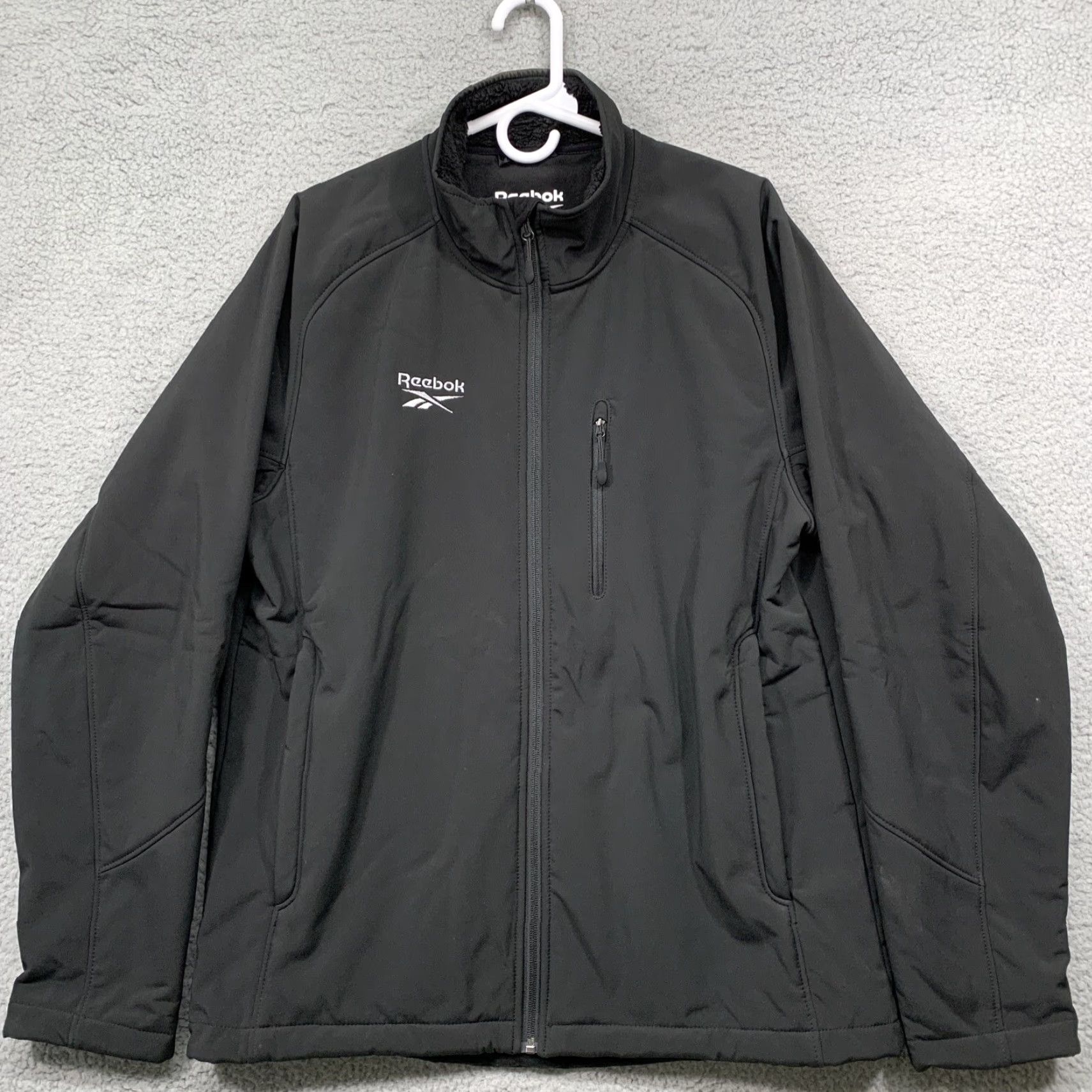 Reebok Reebok Jacket Men's Fleece Lined Black Size Large All Purpose Sports Size US L / EU 52-54 / 3 - 3 Thumbnail