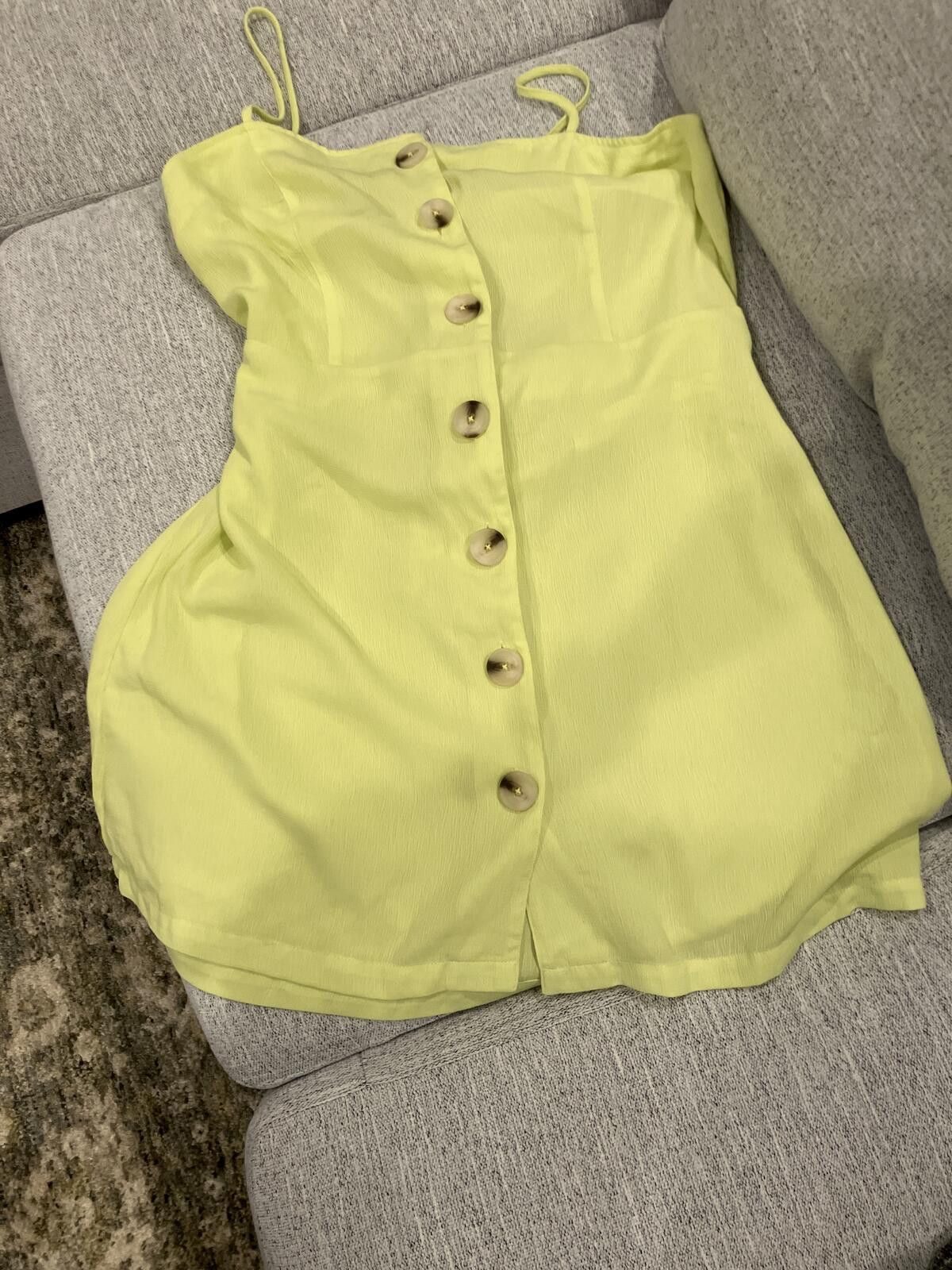 Other NWT Miken Swim Yellow Button Front Spaghetti Strap Dress Size XL / US 12-14 / IT 48-50 - 8 Thumbnail