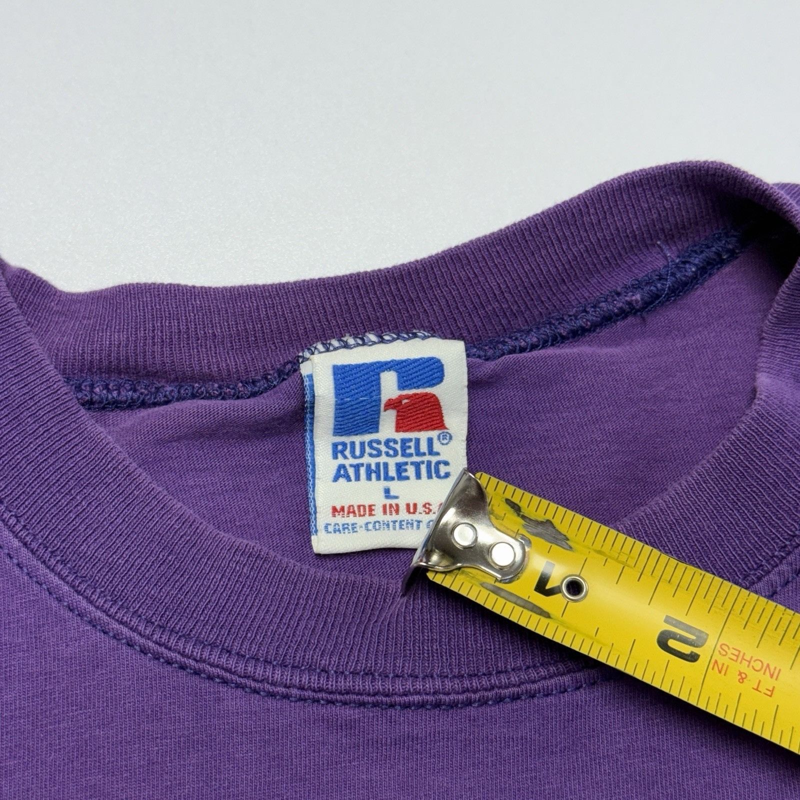 Russell Athletic Vintage 90s Russell Athletic Pocket Tee Mens Large Purple US Size US L / EU 52-54 / 3 - 9 Thumbnail