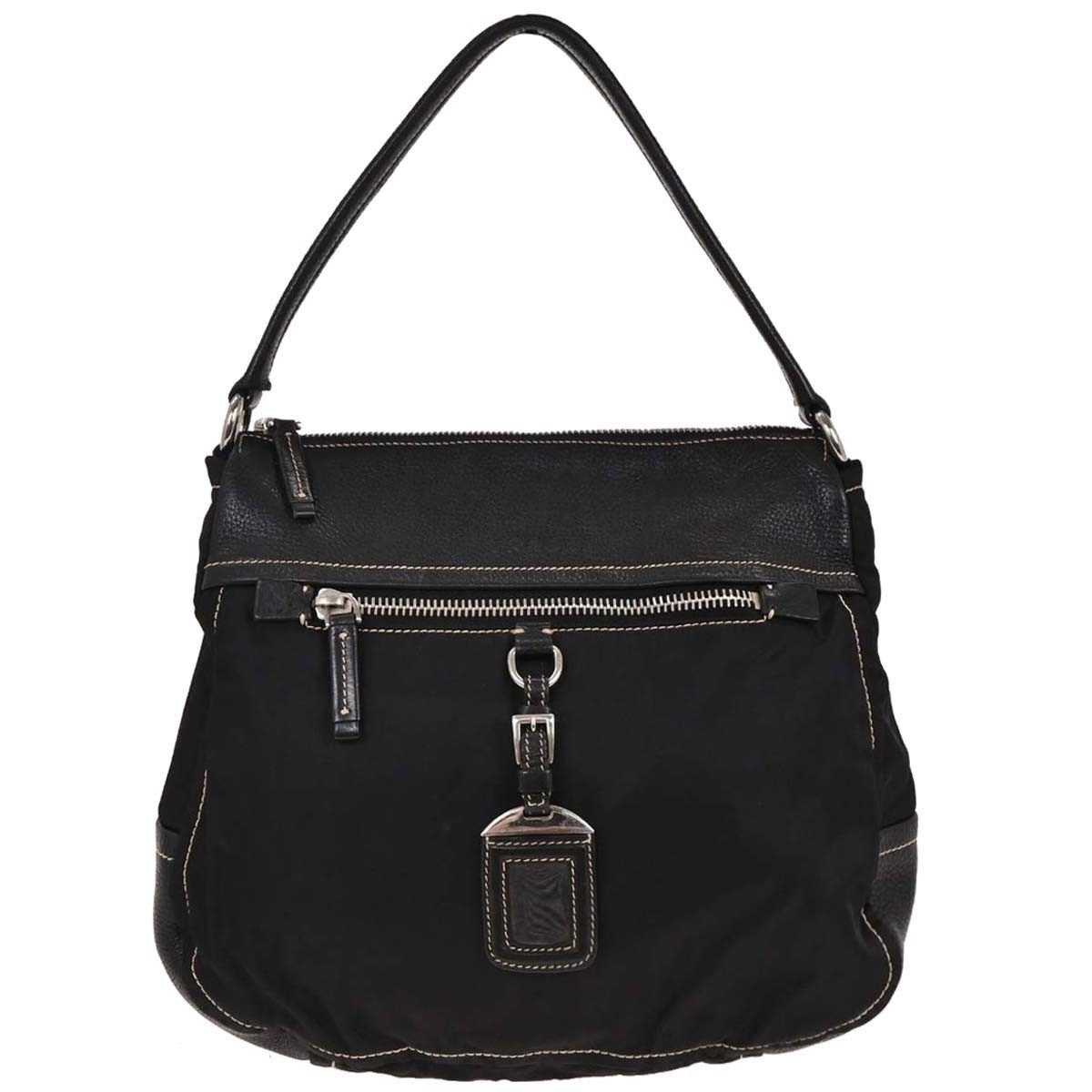 Prada Prada Vintage Shoulder Bag Nylon and Leather Size ONE SIZE - 1 Thumbnail