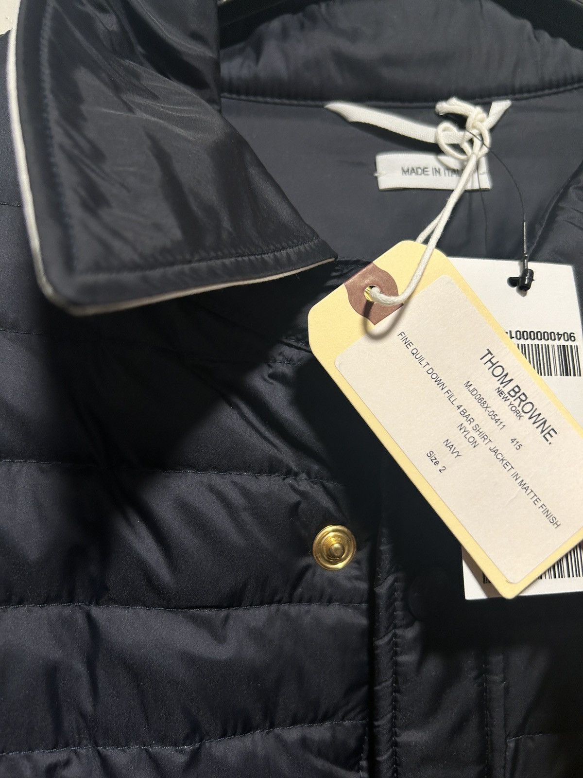 Thom Browne Thom Browne four bars jacket quilted down size 2 Navy Size US M / EU 48-50 / 2 - 3 Thumbnail