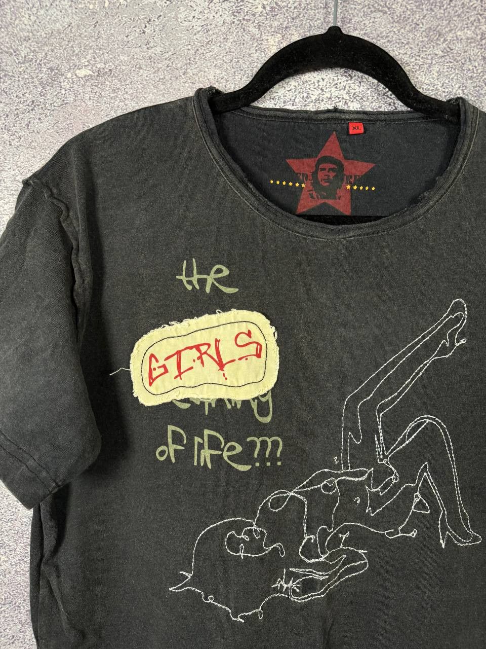 Vintage Vintage Washed Punk Tee - Girls Patch Graphic Size US XL / EU 56 / 4 - 6 Thumbnail