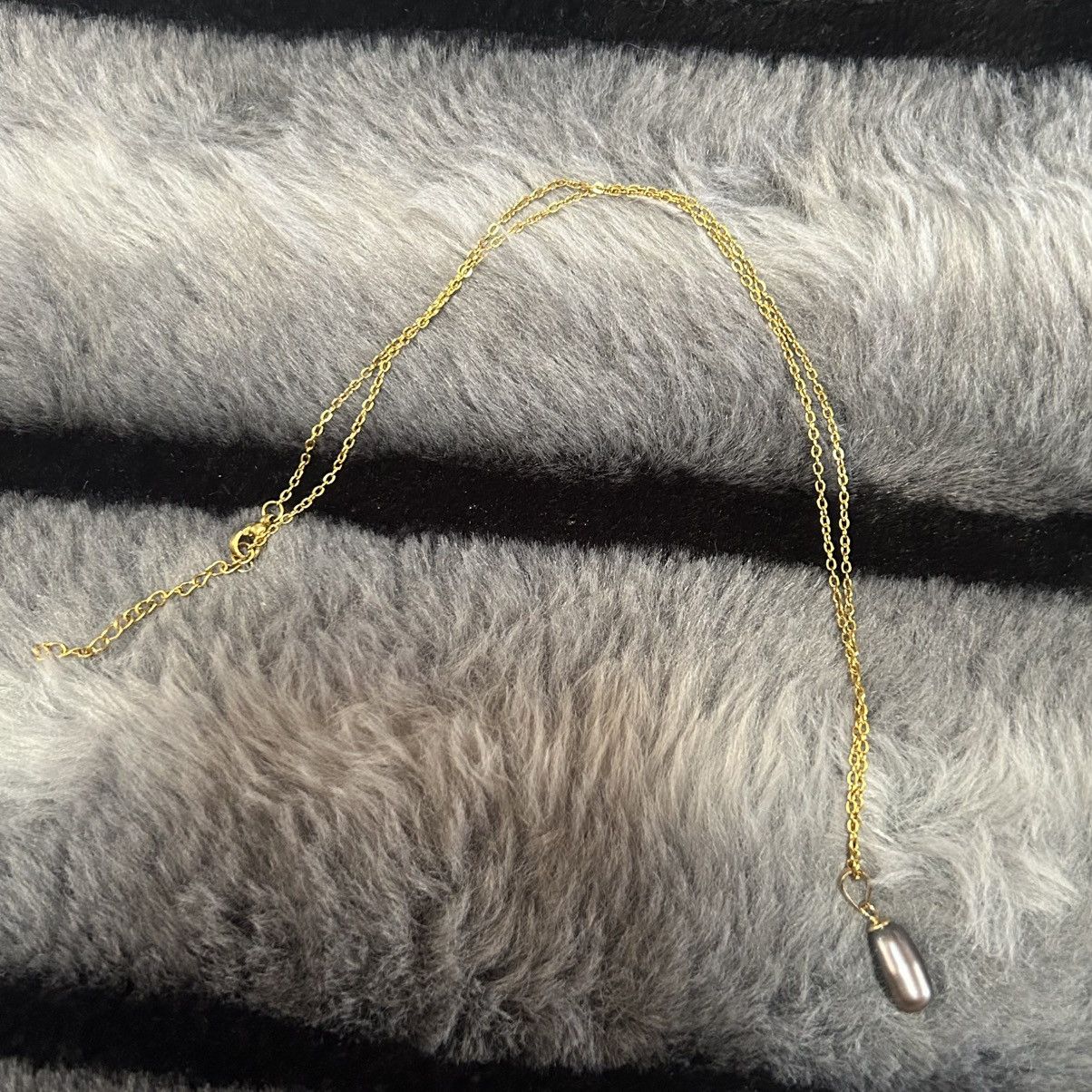 Handmade Handcrafted genuine Tahitian baroque pearl pendant necklace Size ONE SIZE - 5 Thumbnail