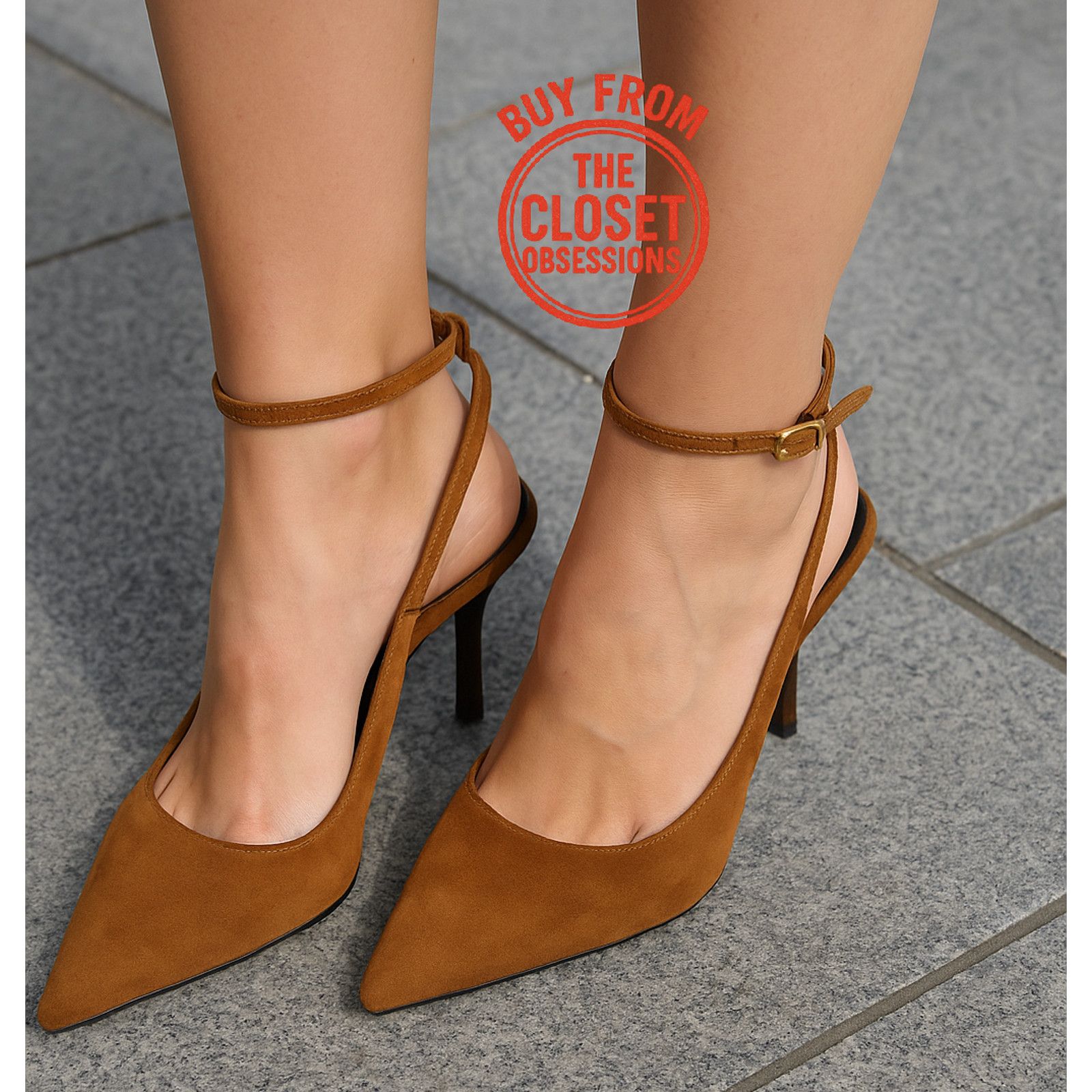 Zara ZARA Brown Leather Slingback Heels NWT Size US 10 / IT 40 - 6 Thumbnail