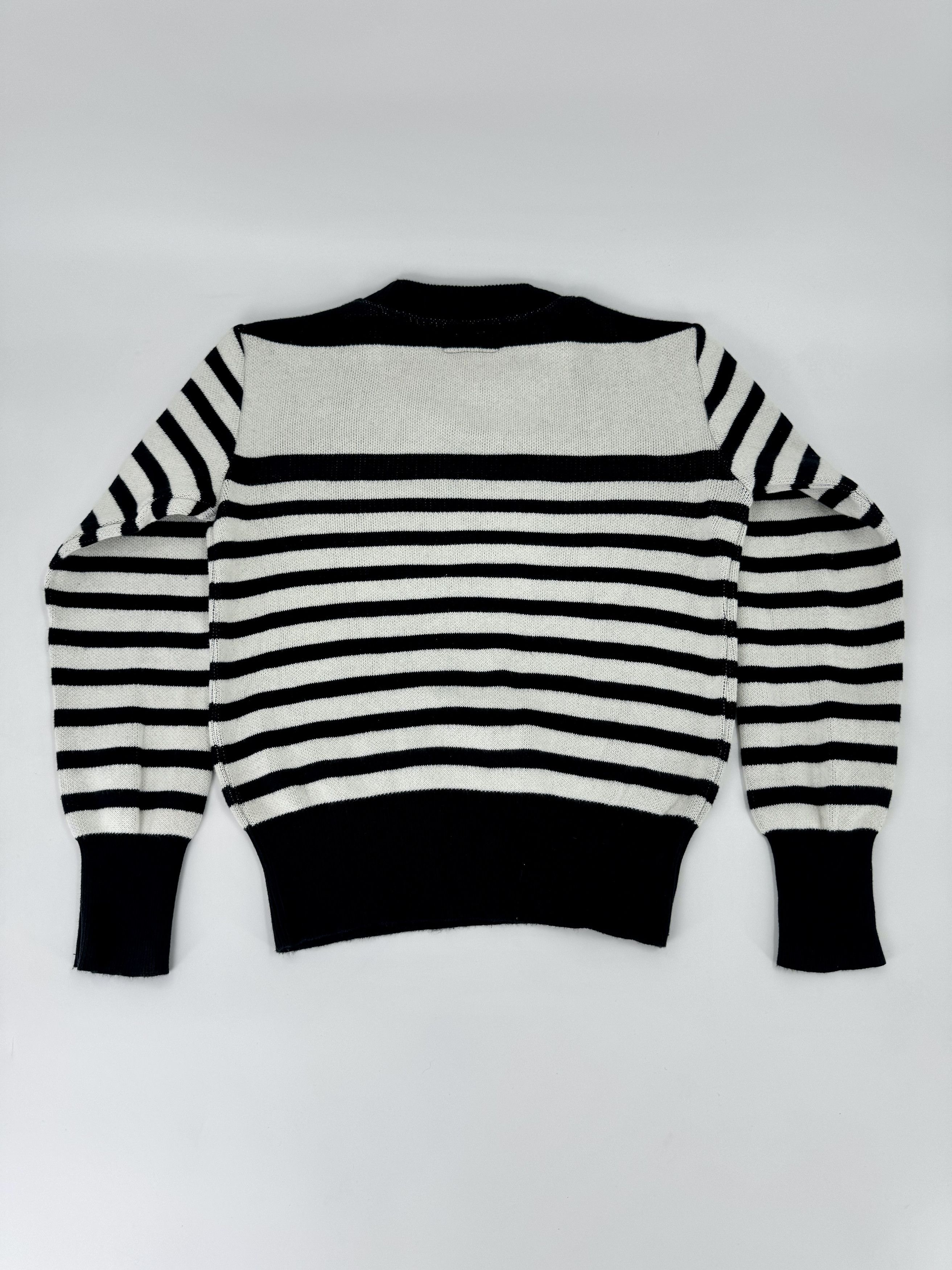 ATTRACTIONS Attractions Japan Striped Cotton Knit Motorcycle Sweater 36 Size US S / EU 44-46 / 1 - 4 Thumbnail