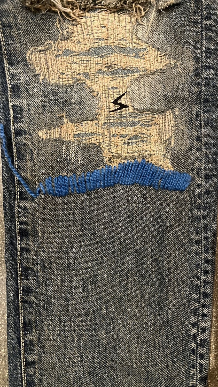 Jun Takahashi × Undercover SS10 Undercover Blue Yarn 68 Denim Size US 30 / EU 46 - 2 Thumbnail