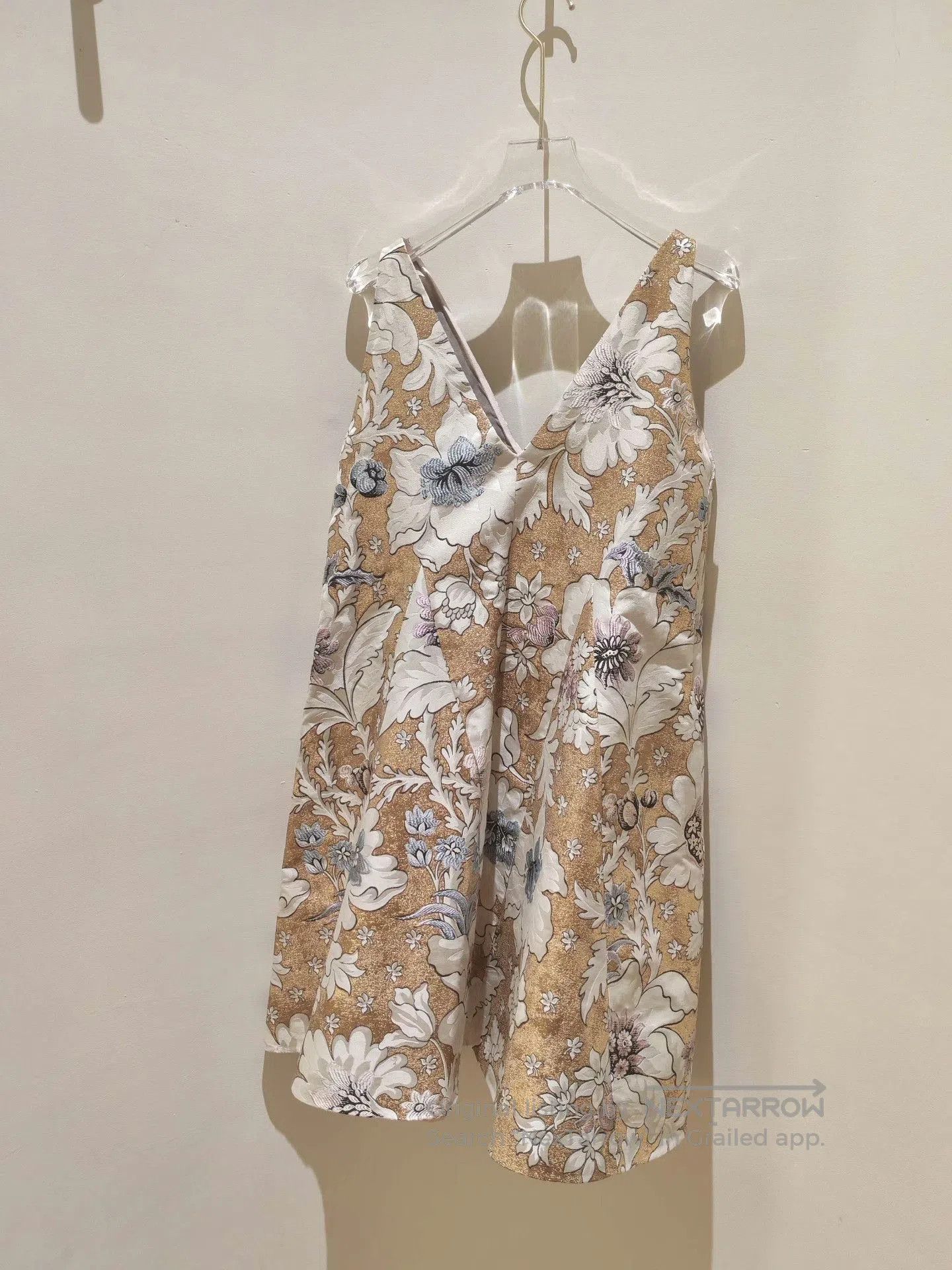 Fendi FENDI Runway V-neck Gold Thread Dress. Size S / US 4 / IT 40 - 3 Thumbnail