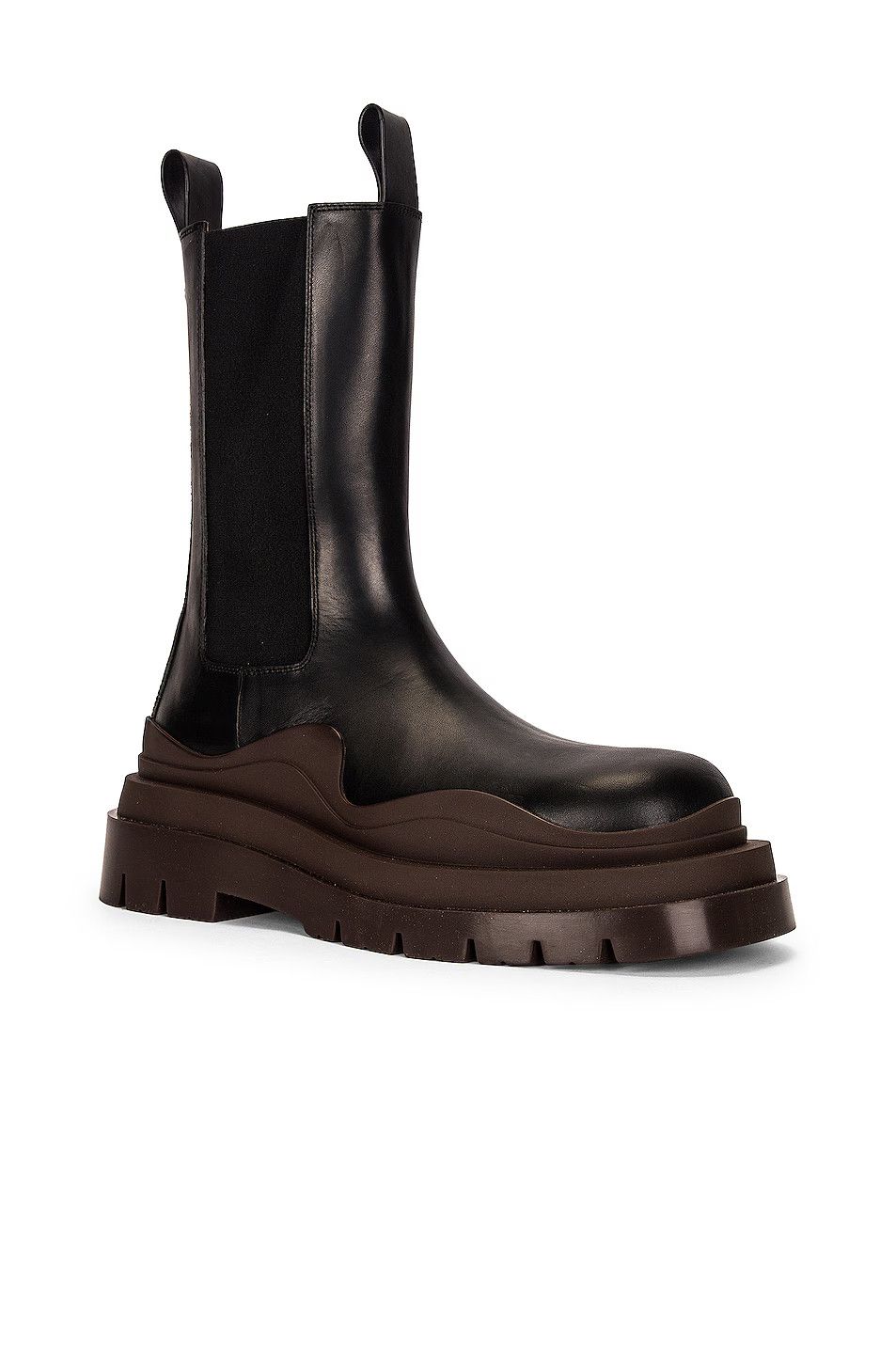 Bottega Veneta o1s1rm1125 Tire Boots in Black/Brown Size US 10 / IT 40 - 2 Thumbnail