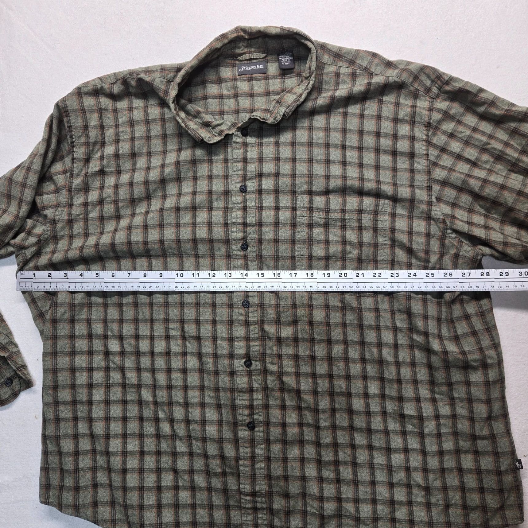 Vintage VINTAGE St. John's Bay Men's Shirt Flannel Button-Down Long Sleeve Casual 3X Gray Size US XXL / EU 58 / 5 - 4 Thumbnail