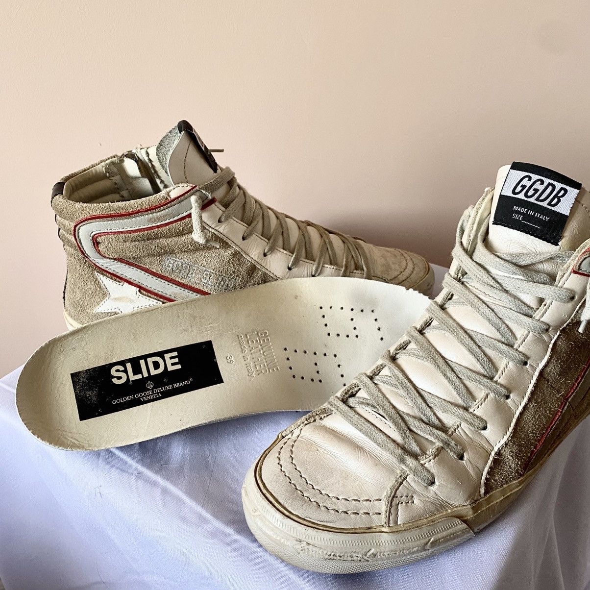 Golden Goose Golden Goose GGDB Slide High Top Sneakers Shoes Size US 9 / IT 39 - 7 Thumbnail
