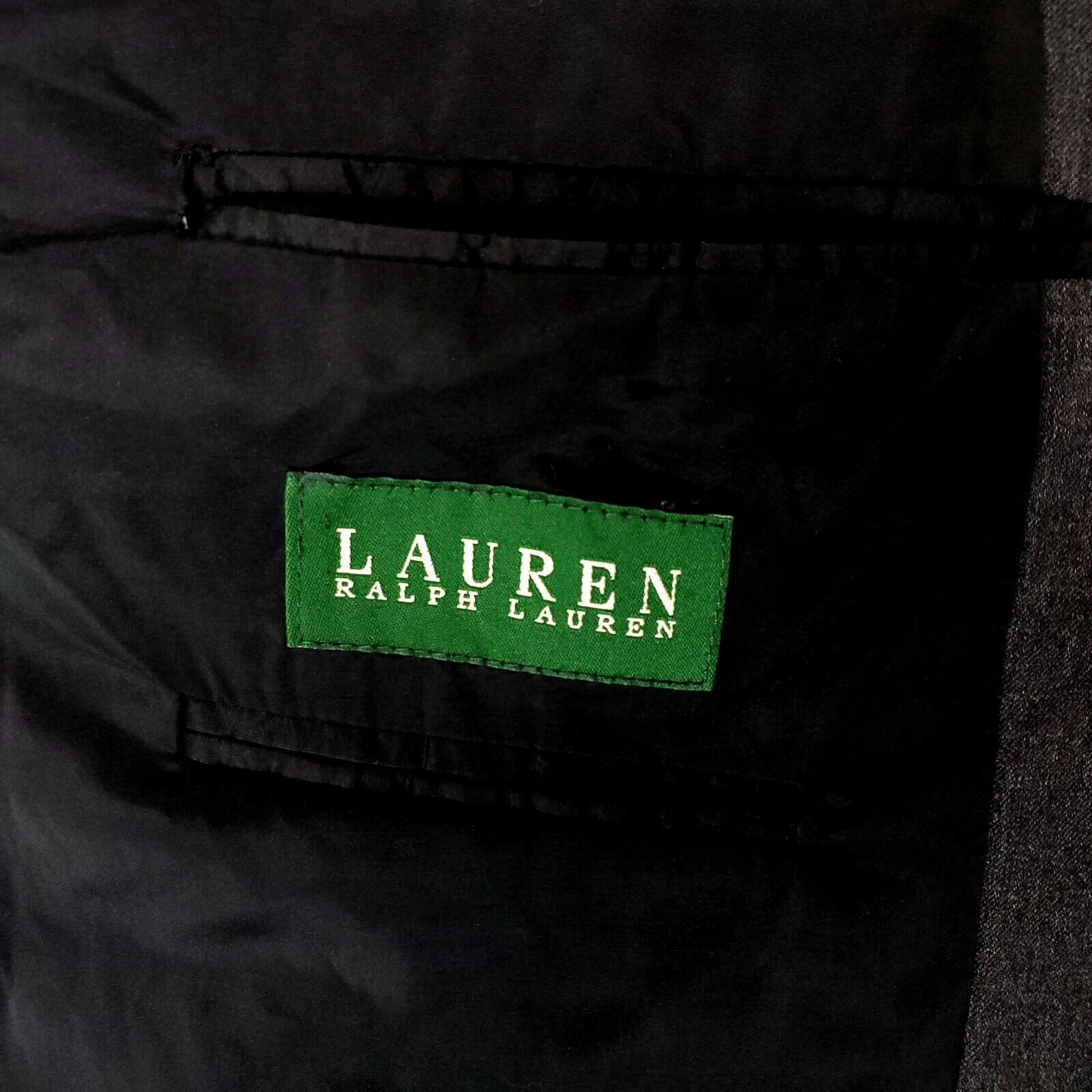 Lauren Ralph Lauren Lauren Ralph Lauren Wool 2 Button Blazer 40R Gray Or Slim Fi Size 40R - 7 Thumbnail