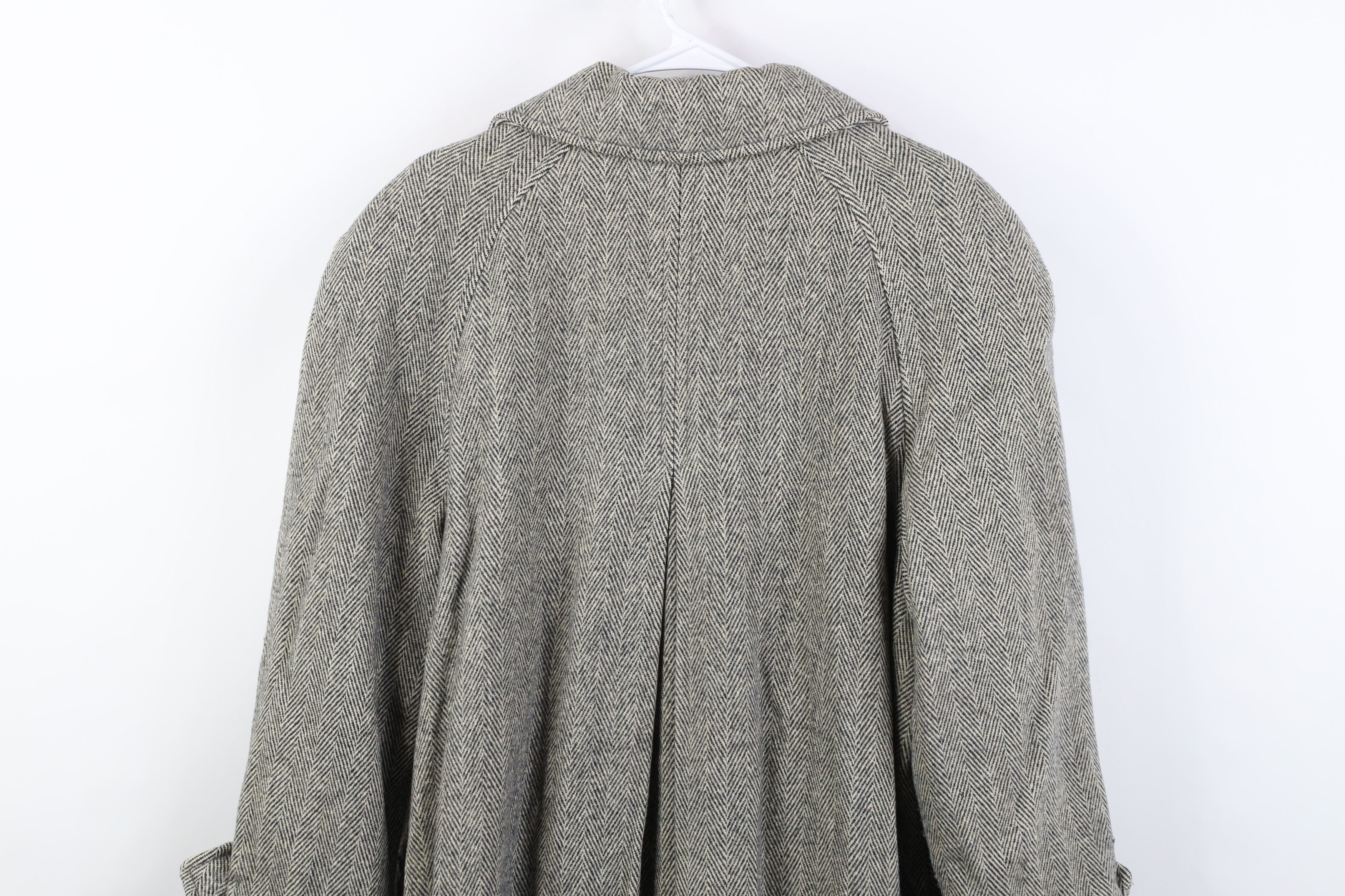 Vintage Vintage 70s Streetwear Heavy Wool Herringbone Jacket USA Size XXL / US 16-18 / IT 52-54 - 15 Thumbnail