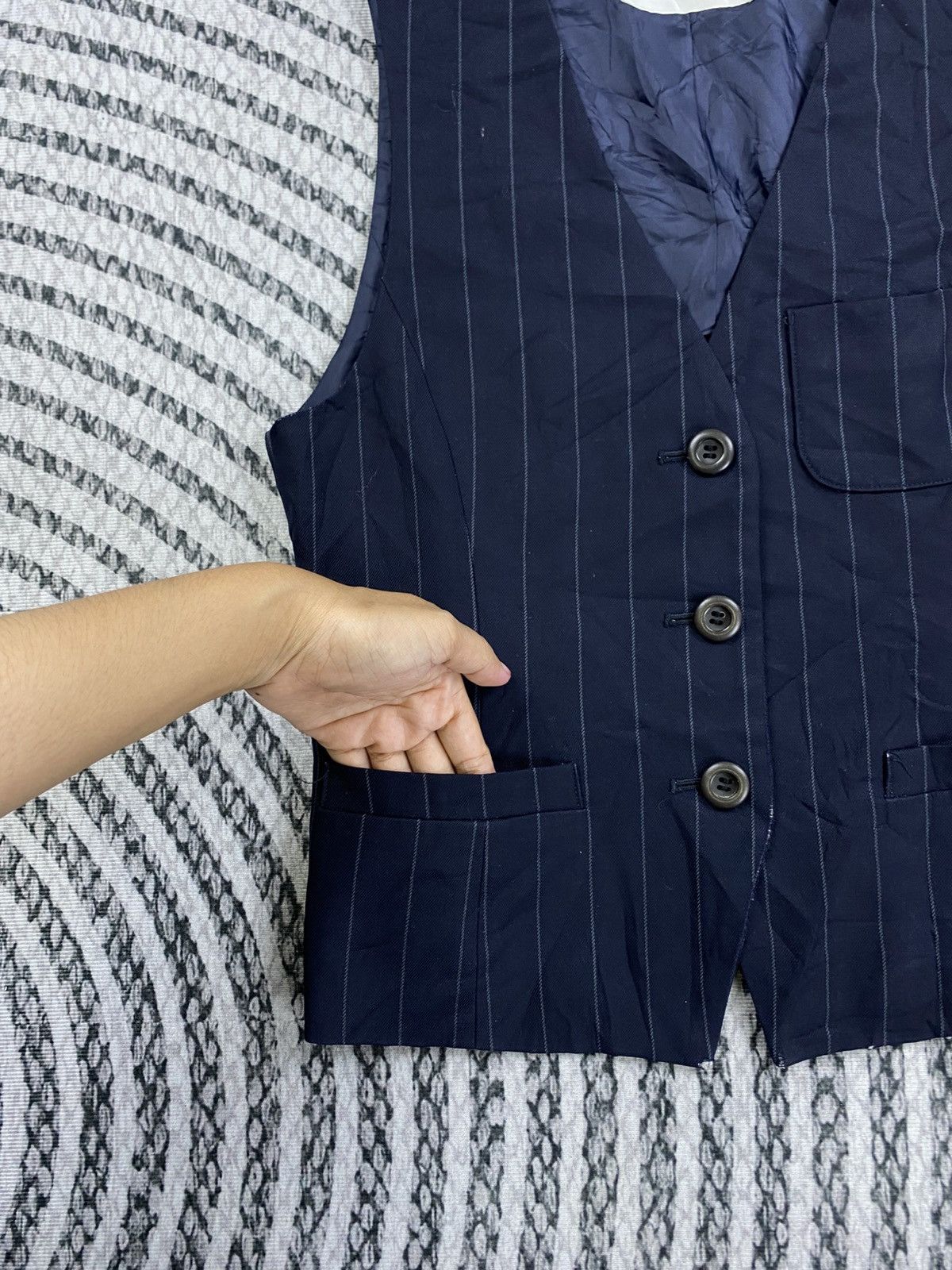 Tsumori Chisato Tsumori Chisato By Issey Miyake Striped Vest Jacket Size S / US 4 / IT 40 - 6 Thumbnail