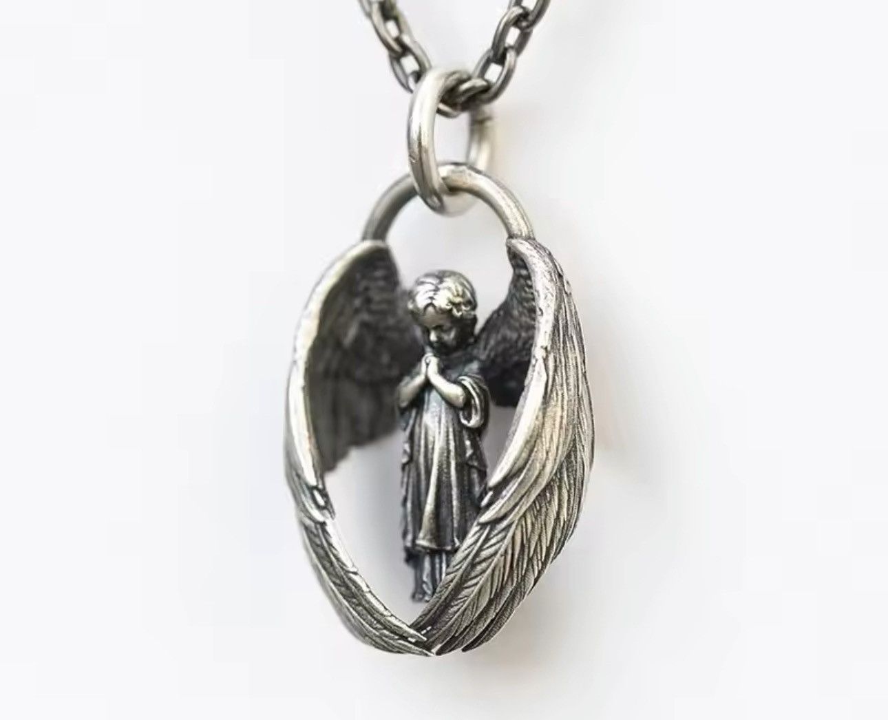 Jewelry Punk Angel Baby Necklace Gothic Chain Size ONE SIZE - 1 Thumbnail