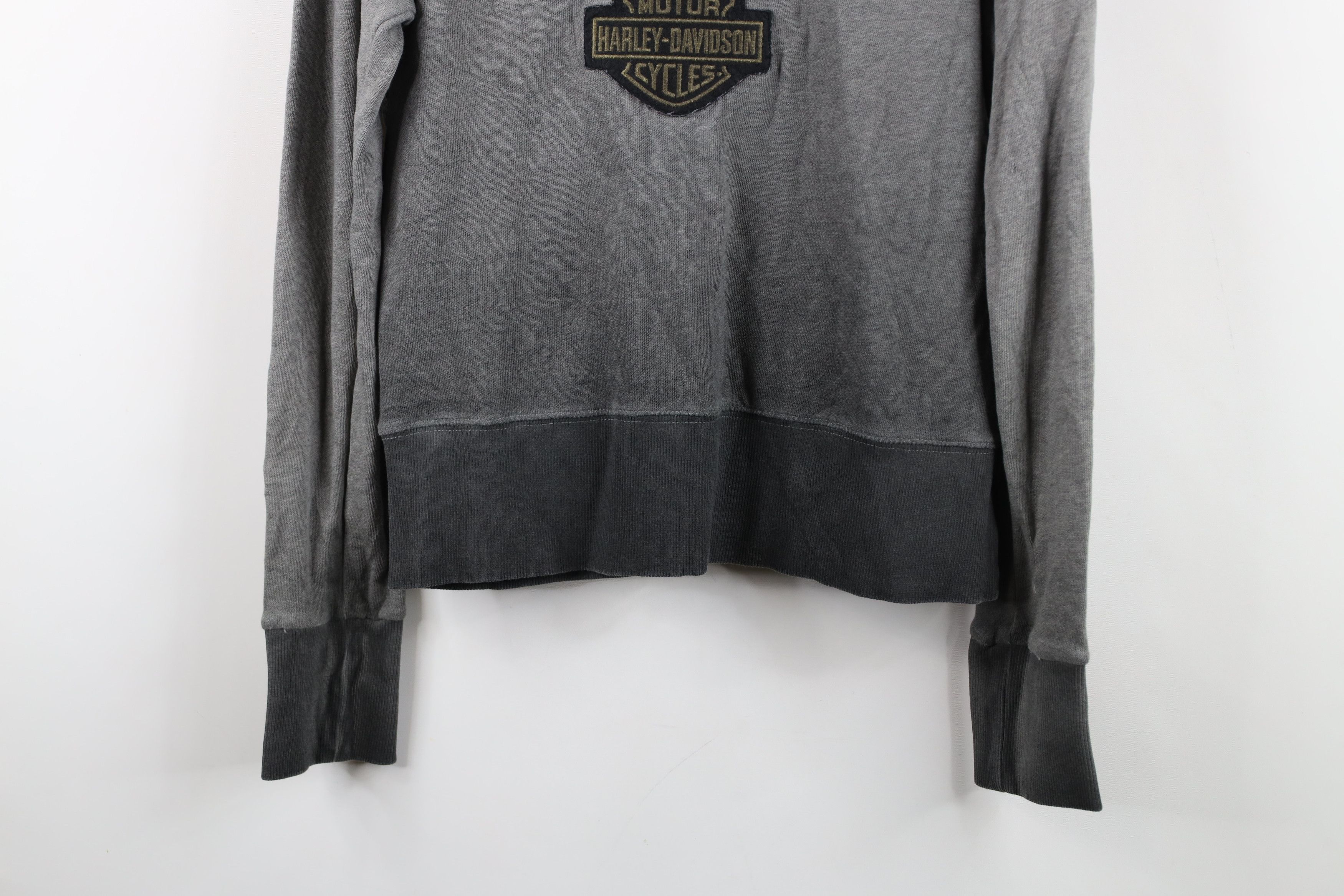 Harley Davidson Vintage Y2K Harley Davidson Stonewash Eagle Full Zip Hoodie Size M / US 6-8 / IT 42-44 - 15 Thumbnail