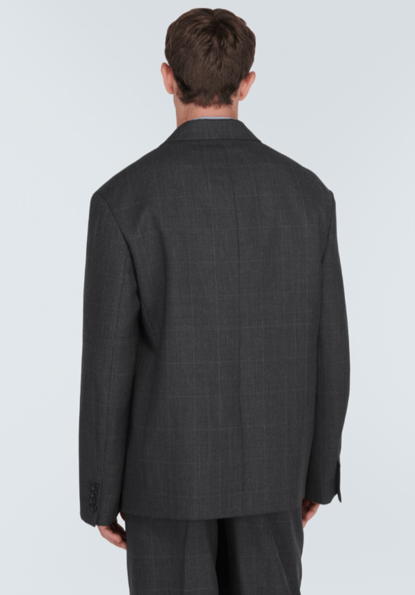 Acne Studios ACNE STUDIOS Fine-check Double-breasted Blazer Size US S / EU 44-46 / 1 - 9 Thumbnail