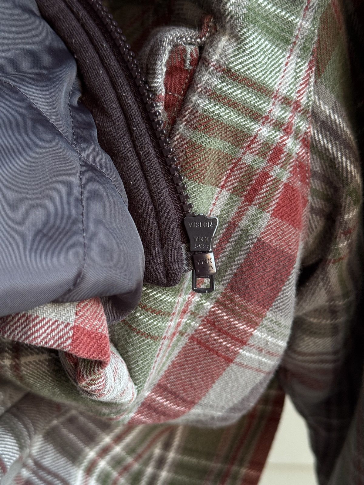 Japanese Brand Grunge Flannel Hooded Jacket Zipped Shirt Quilted Lined XXL Size US XXL / EU 58 / 5 - 7 Thumbnail