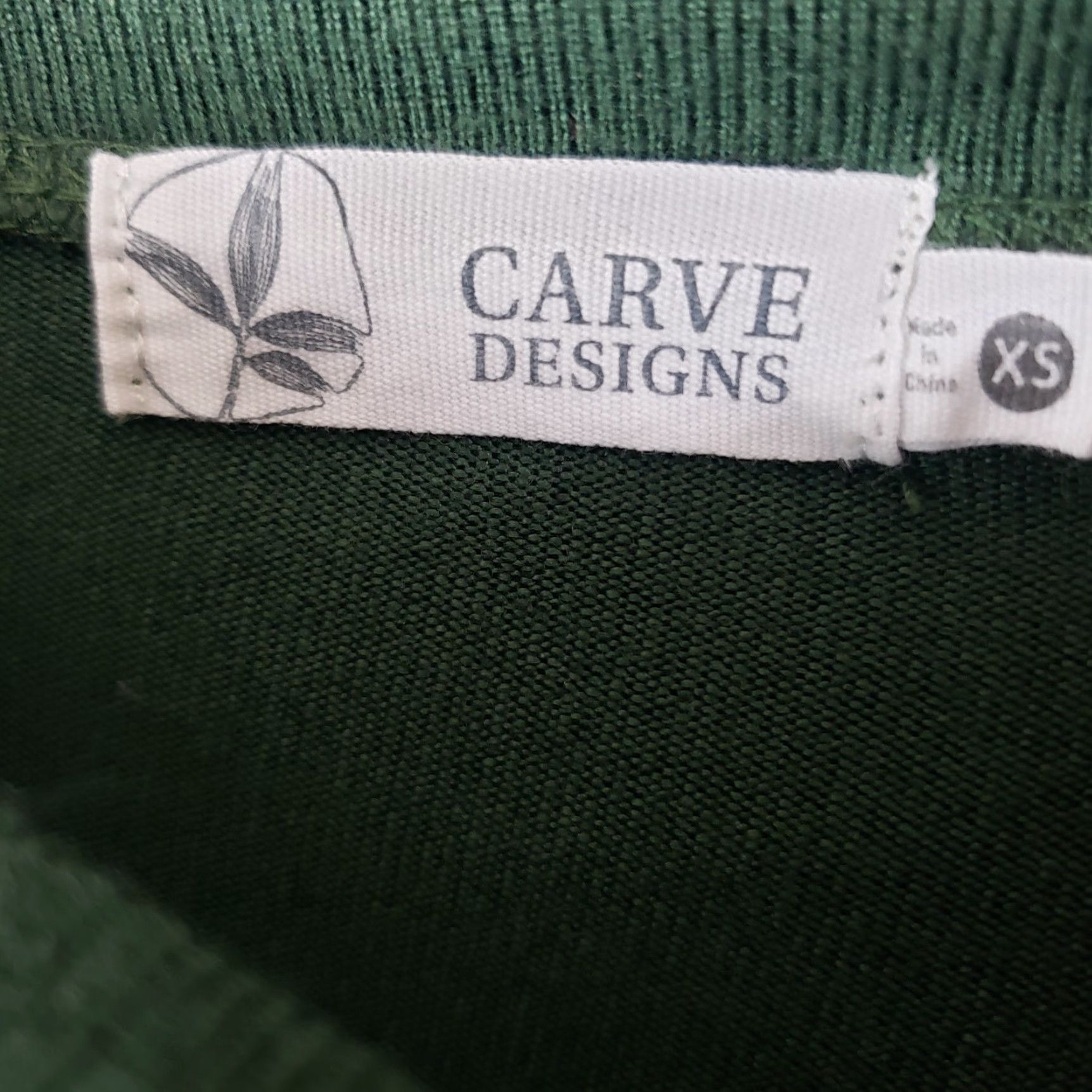 Vintage VINTAGE Carve Designs Womens Top XS Solid Green Long Sleeve Size XS / US 0-2 / IT 36-38 - 6 Thumbnail