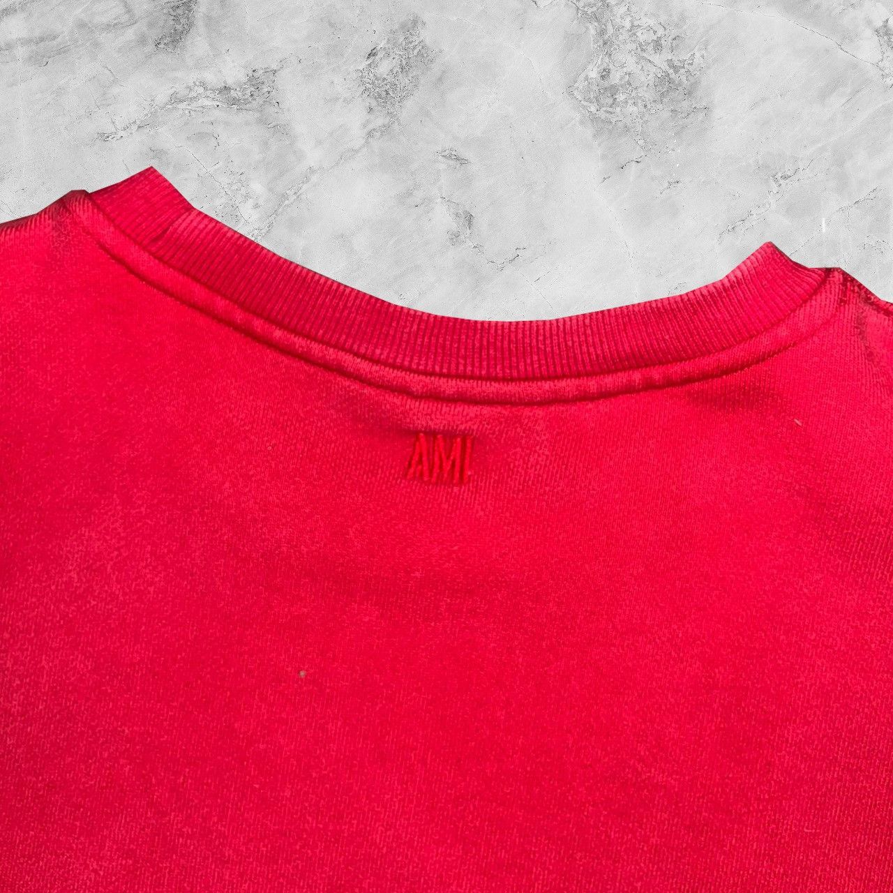 Designer × Vintage AMI Classic Sweatshirt Red Size US L / EU 52-54 / 3 - 4 Thumbnail