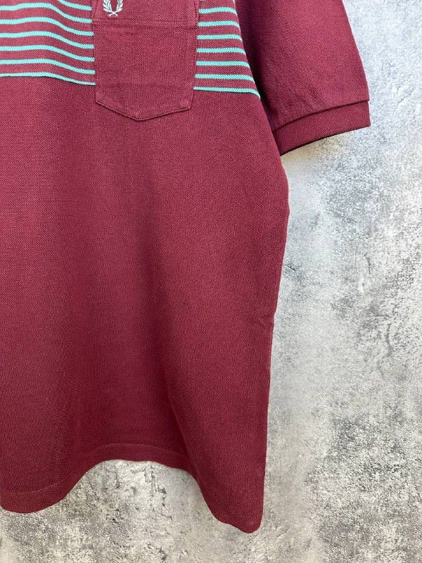 Fred Perry Fred Perry Polo Shirt Striped with Pocket Slim Fit Size US XL / EU 56 / 4 - 7 Thumbnail