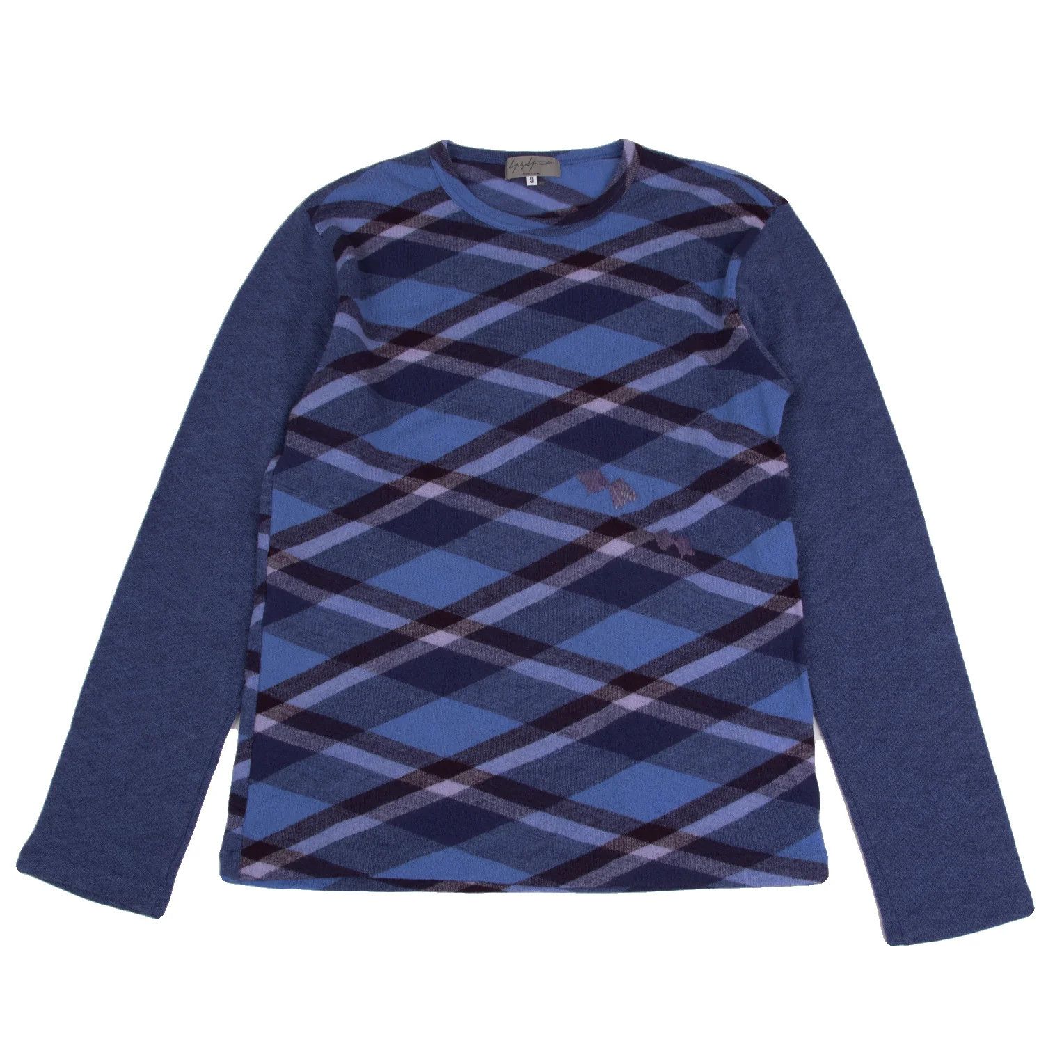 Yohji Yamamoto Yohji Yamamoto Embroidered Diamond Check Knit Top Size US M / EU 48-50 / 2 - 1 Thumbnail