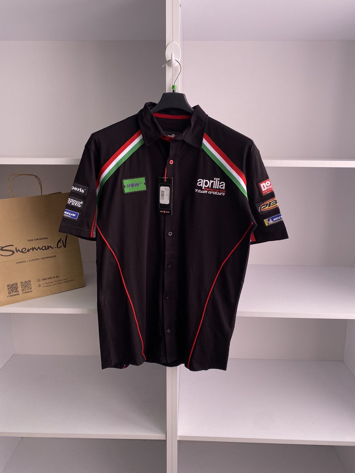 Vintage Vintage Aprilia Moto Racing Team Michelin Polo Shirt Size US L / EU 52-54 / 3 - 2 Thumbnail