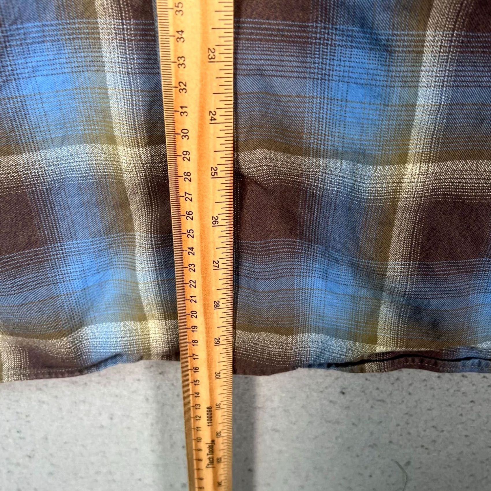 The Territory Ahead The Territory Ahead Mens Shirt Plaid Button-Up Brown Blue Cotton M Long Sleeve Casual Vintage: No Size US M / EU 48-50 / 2 - 6 Thumbnail
