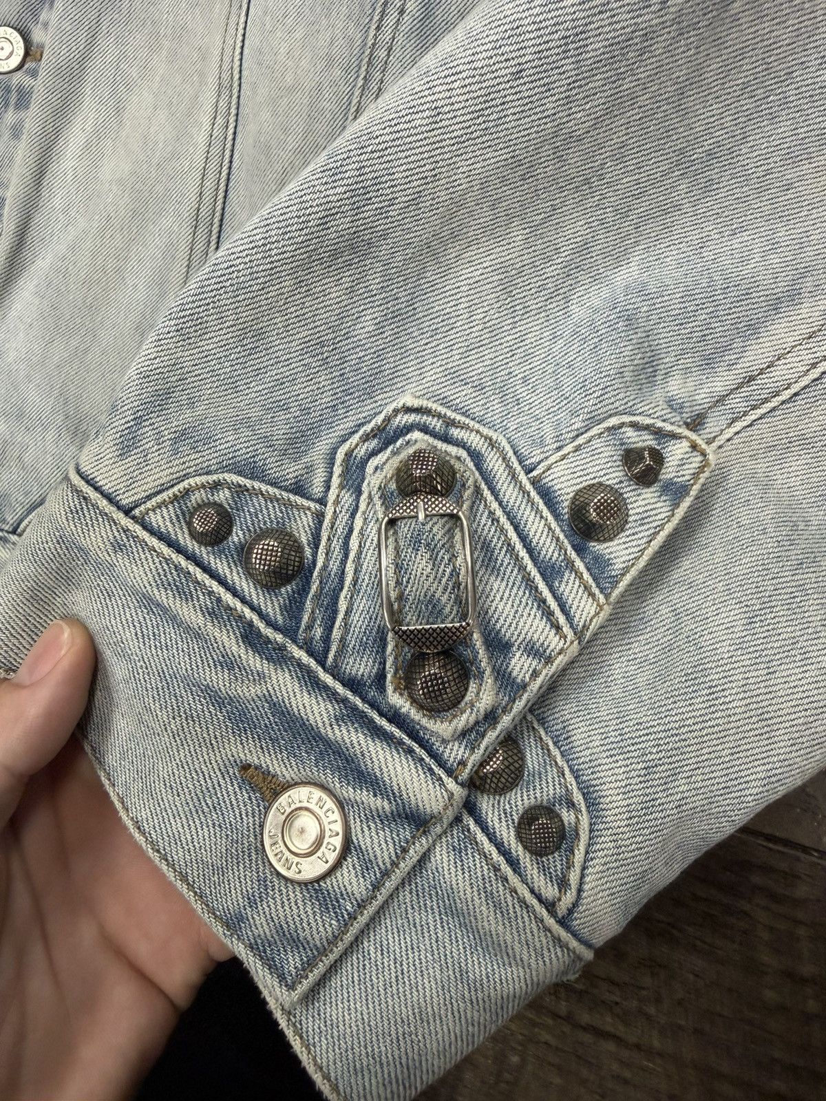 Balenciaga CAGOLE OVERSIZED DENIM JACKET FITS XL/XXL Size US XL / EU 56 / 4 - 4 Thumbnail