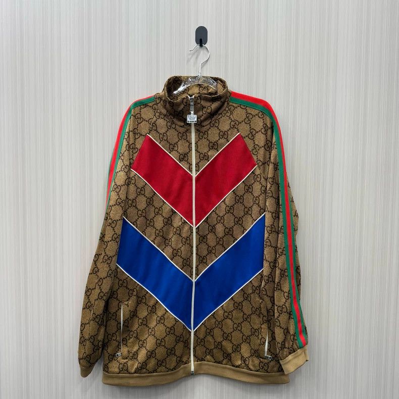 Gucci Gucci Full-printed red and green striped jacket 2504-Nextar Size US M / EU 48-50 / 2 - 1 Thumbnail
