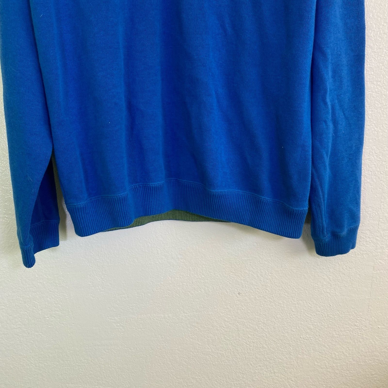 Tommy Bahama Tommy Bahama Reversible Blue Green Quarter Zip Sweater L Size US L / EU 52-54 / 3 - 3 Thumbnail