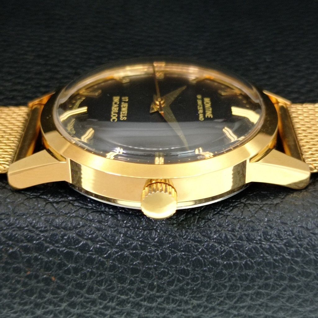 Other VINTAGE MONTINE HAND-WINDING SWISS MENS WATCH a444163 Size 38 - 5 Thumbnail