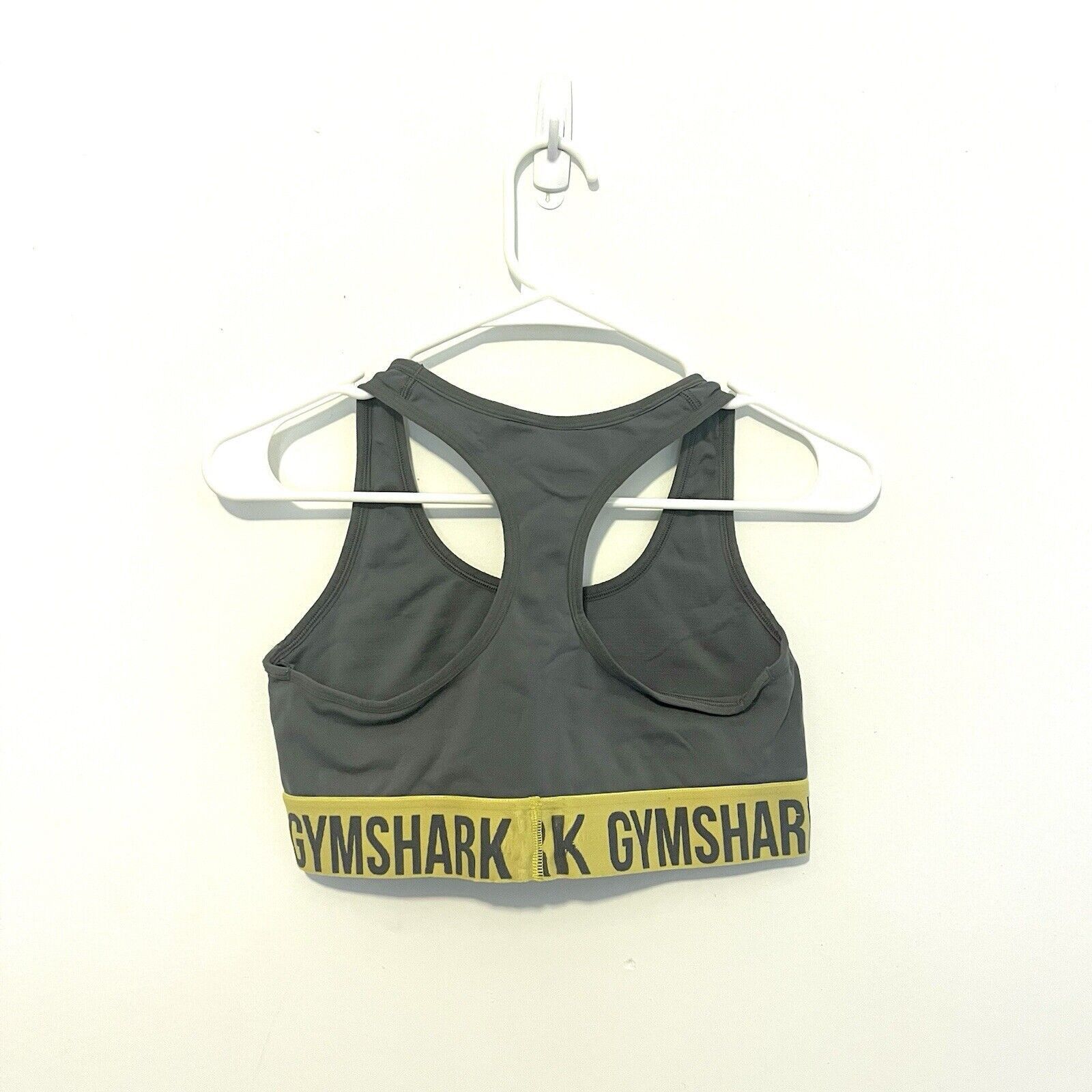 Gymshark Gymshark Seamless Fit Sports Bra Gray Yellow Racerback Sz M Size M / US 6-8 / IT 42-44 - 2 Thumbnail