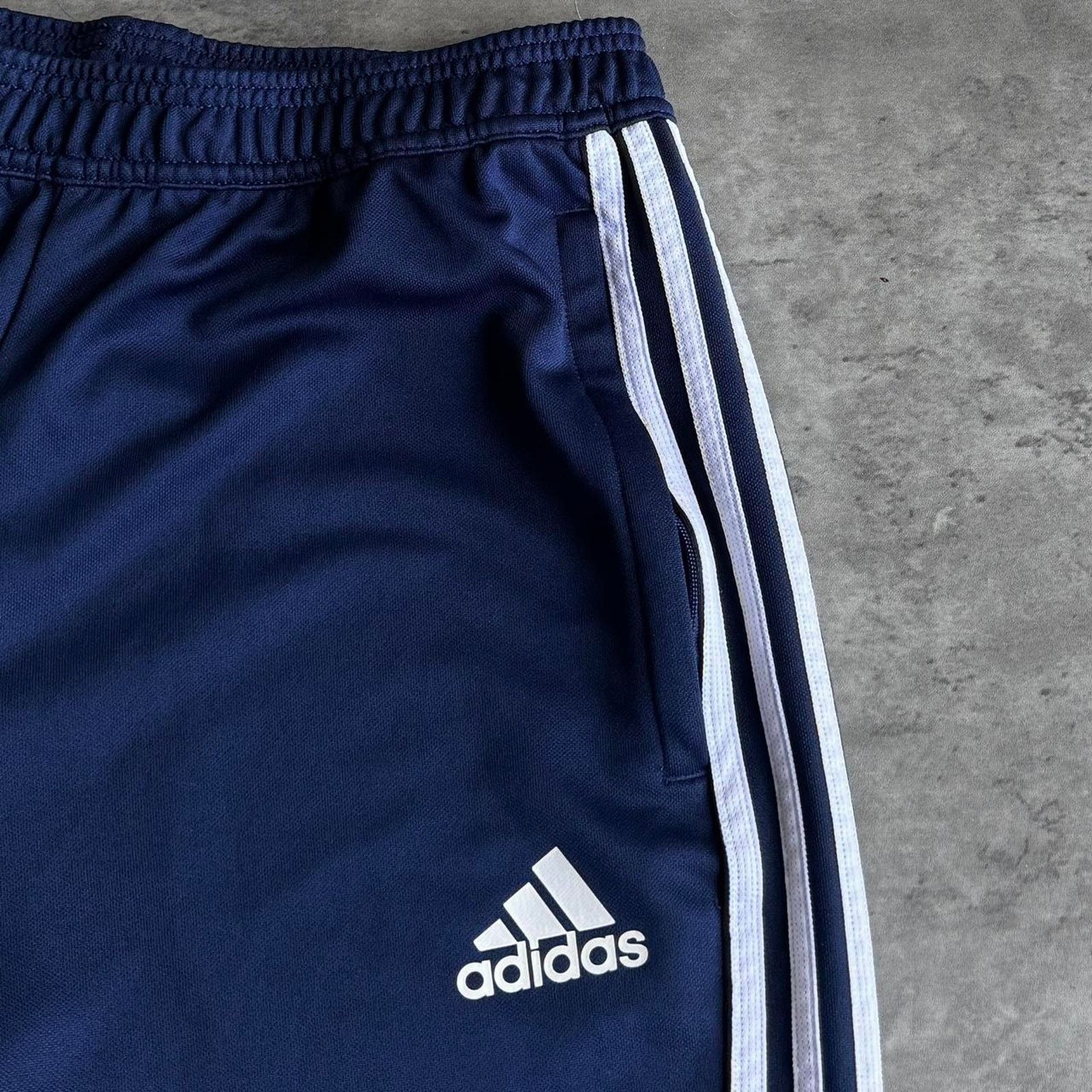 Adidas × Vintage Adidas Navy Blue & White Embroidered Technical Sweatpants Size US 29 - 3 Thumbnail