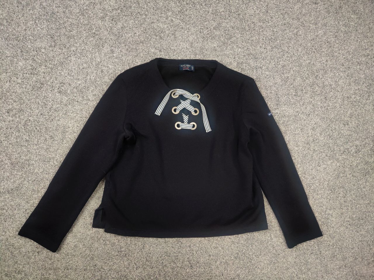 Saint James Saint James Design Wool Blend Sweater neckline and laces Size L / US 10 / IT 46 - 11 Thumbnail