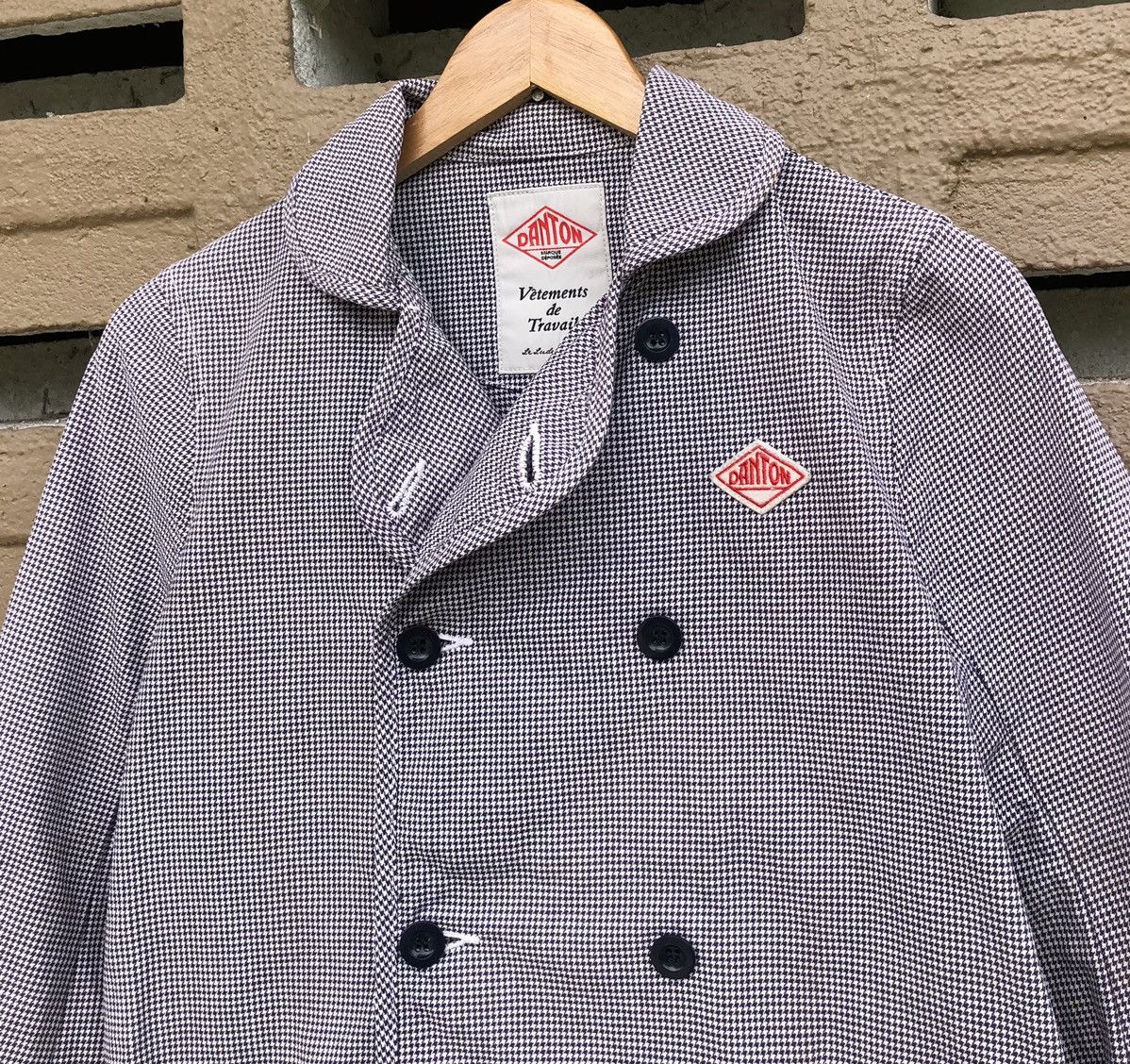 Danton Danton Vetements De Travail Houndstooth Design Jacket Size US S / EU 44-46 / 1 - 2 Thumbnail