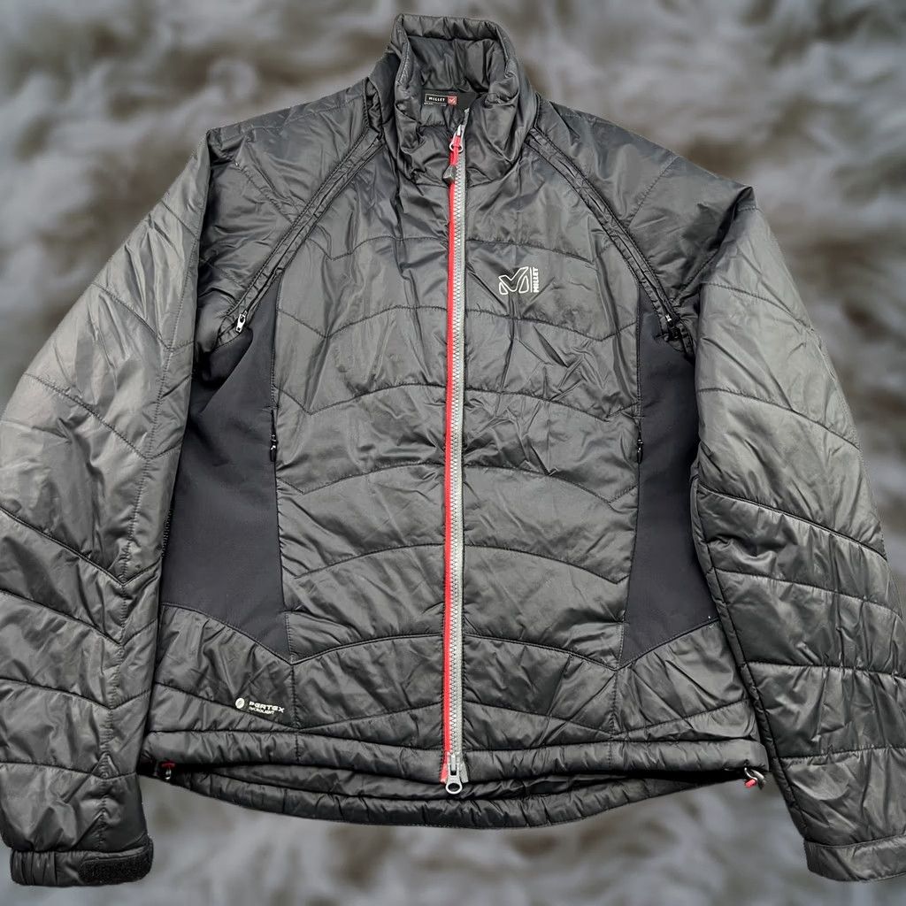 Vintage Millet Pertex Microlight Womens Black Jacket Medium Vest Removable Sleeves Hooded Puffer Jacket Outdoor Casual Zip Size M / US 6-8 / IT 42-44 - 1 Thumbnail