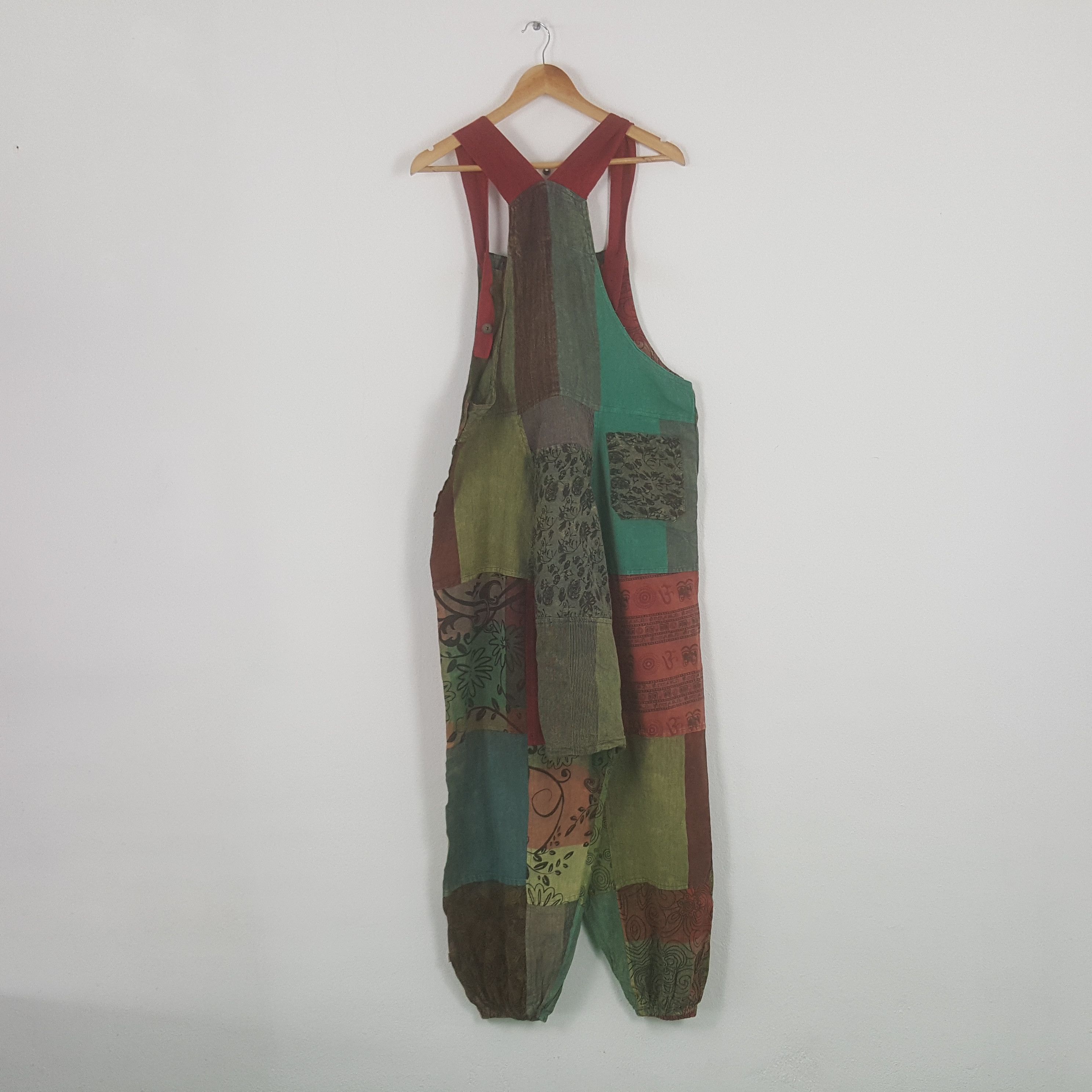 Japanese Brand Vintage Hippie Patches Art Japanese Style Overall Size US 28 / EU 44 - 4 Thumbnail