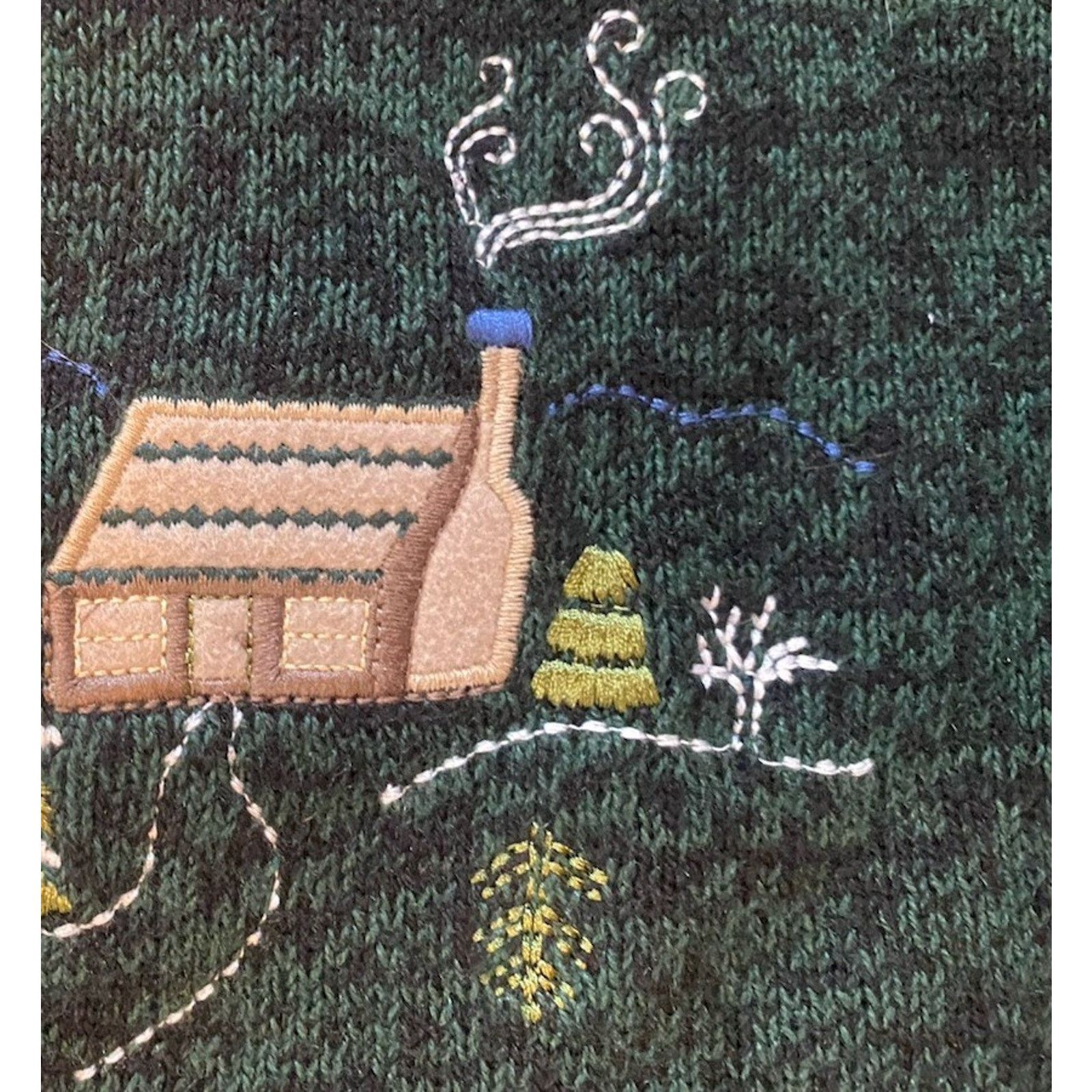 Vintage VTG Breckenridge Cabin Cardigan Sweater Women PM Embroidered Size M / US 6-8 / IT 42-44 - 5 Thumbnail