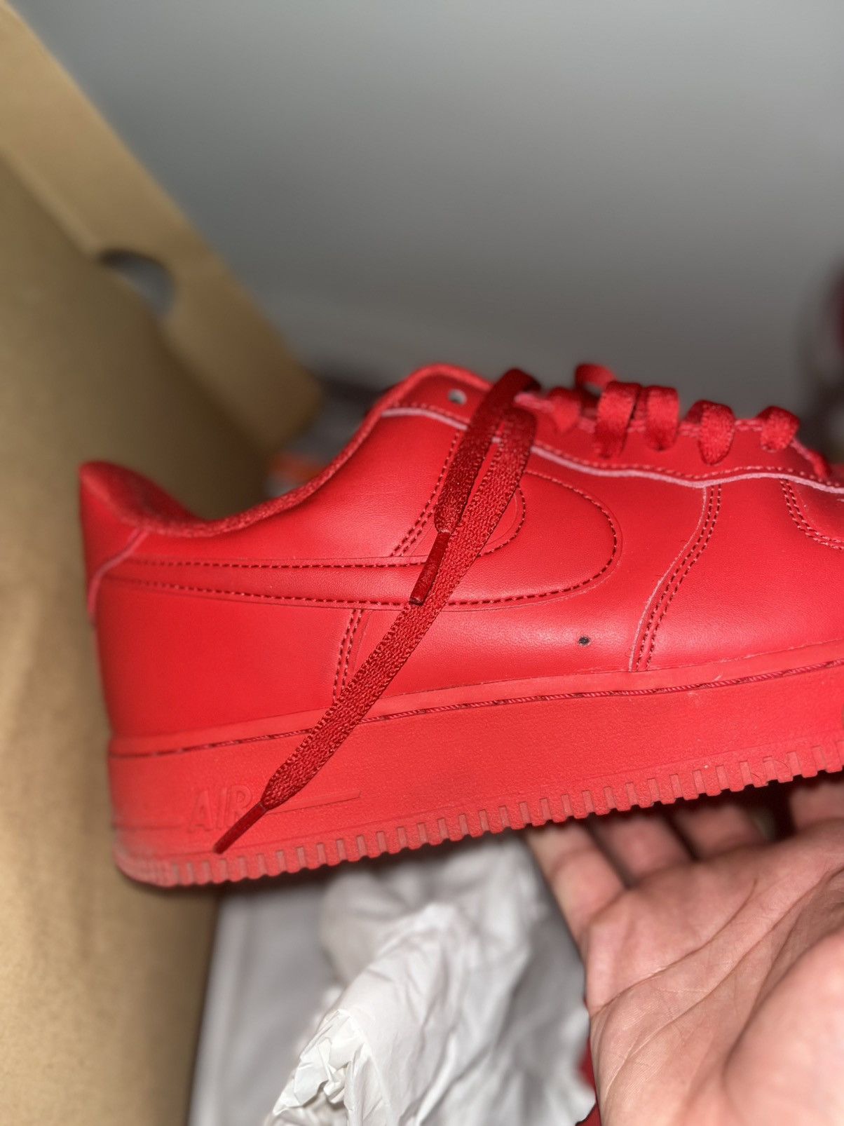 Nike Air force triple red Size US 11.5 / EU 44-45 - 8 Thumbnail