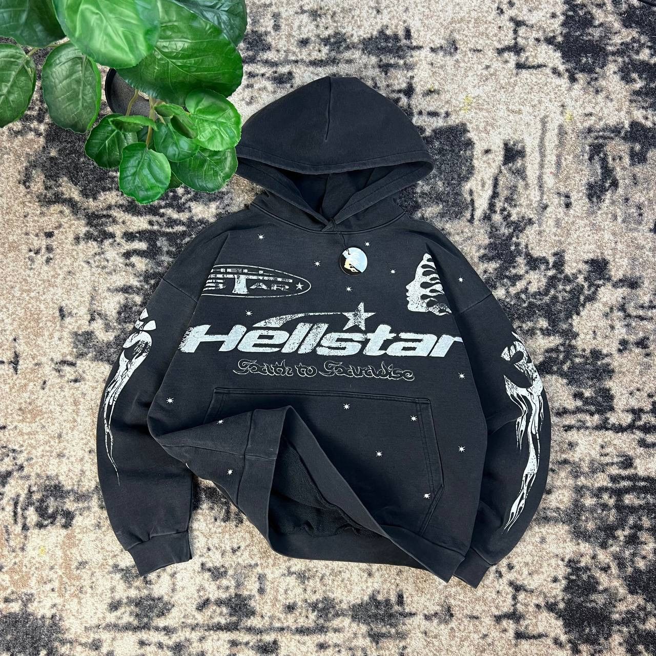 HELLSTAR Hellstar Racer Space Grey Hoodie Baggy Boxy Fit Full Print Size US M / EU 48-50 / 2 - 1 Thumbnail