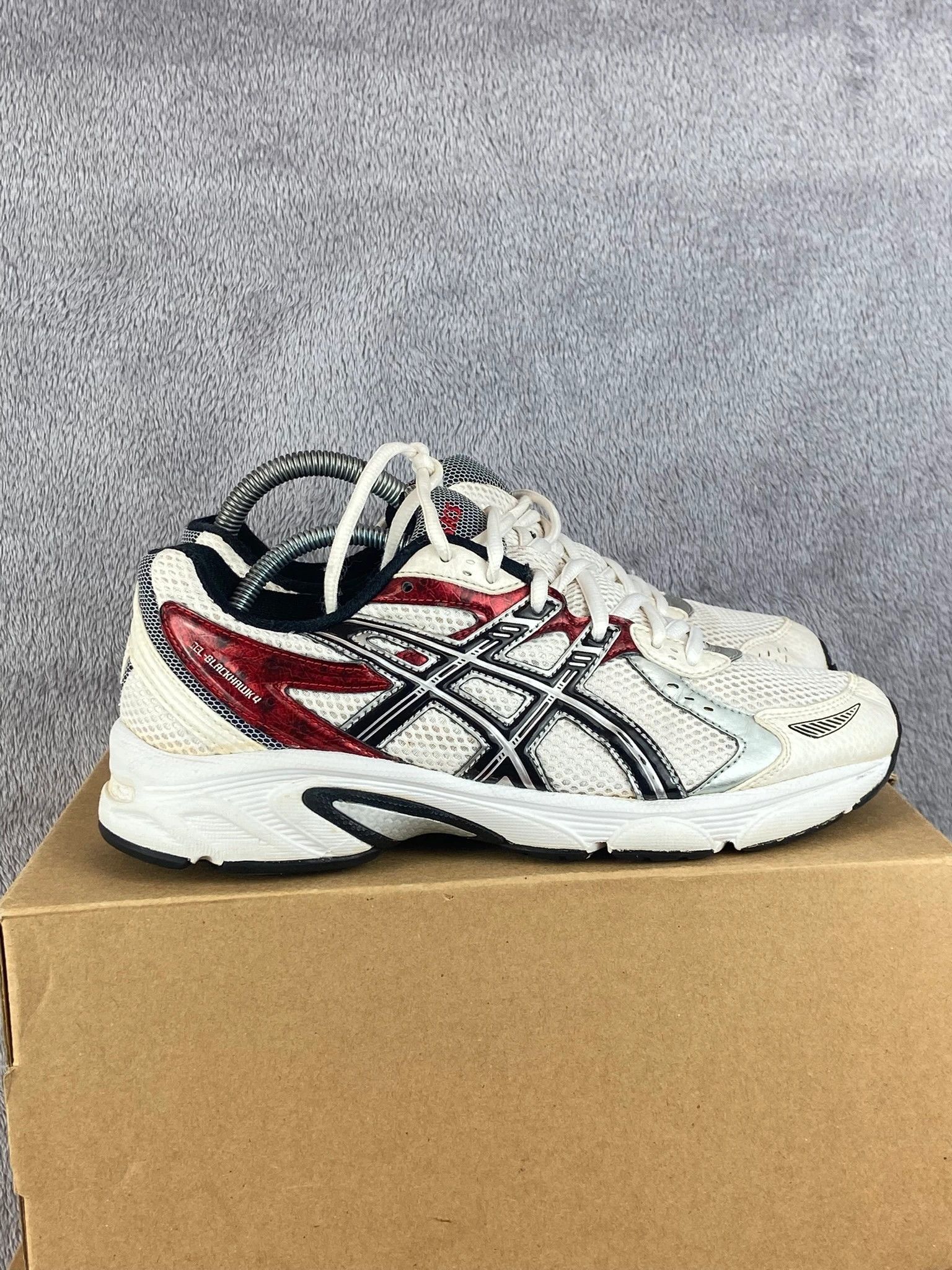 Asics Asics sneakers white red retro running vintage Size US 6.5 / EU 39-40 - 4 Thumbnail