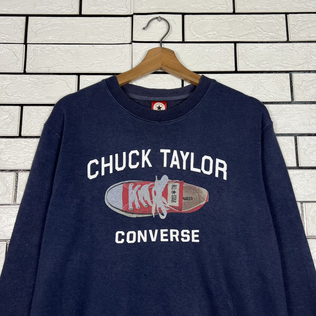 Converse CONVERSE CHUCK TAYLOR Shoes Big Logo Sweatshirt #4304-C195 Size US M / EU 48-50 / 2 - 2 Thumbnail