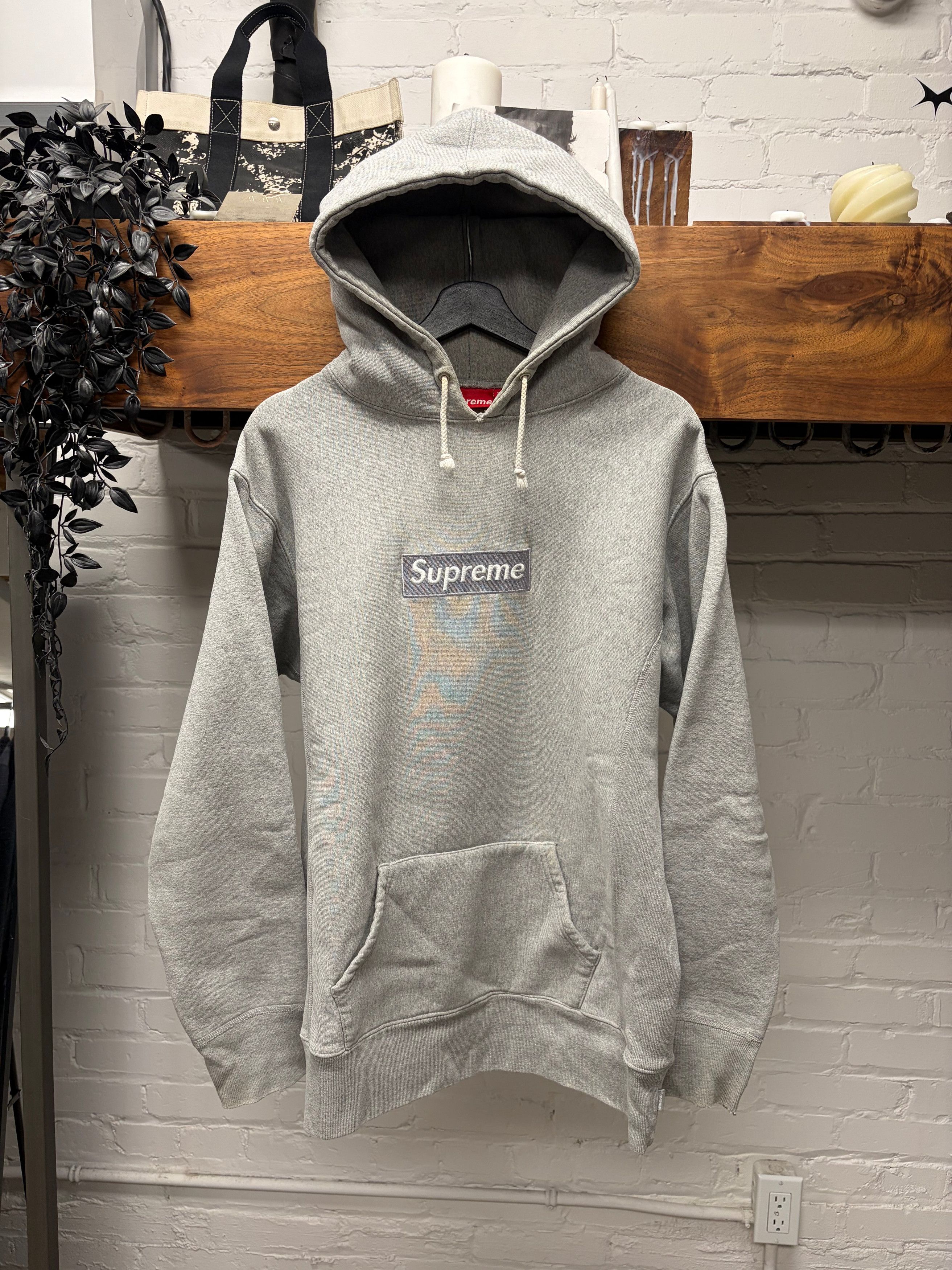 Supreme Supreme Bandana Box Logo Hoodie Grey | Grailed
