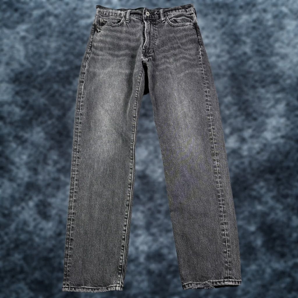 Abercrombie & Fitch Abercrombie & Fitch Jeans Men Black Faded 90s Straight Stretch Vintage Size US 29 - 1 Thumbnail