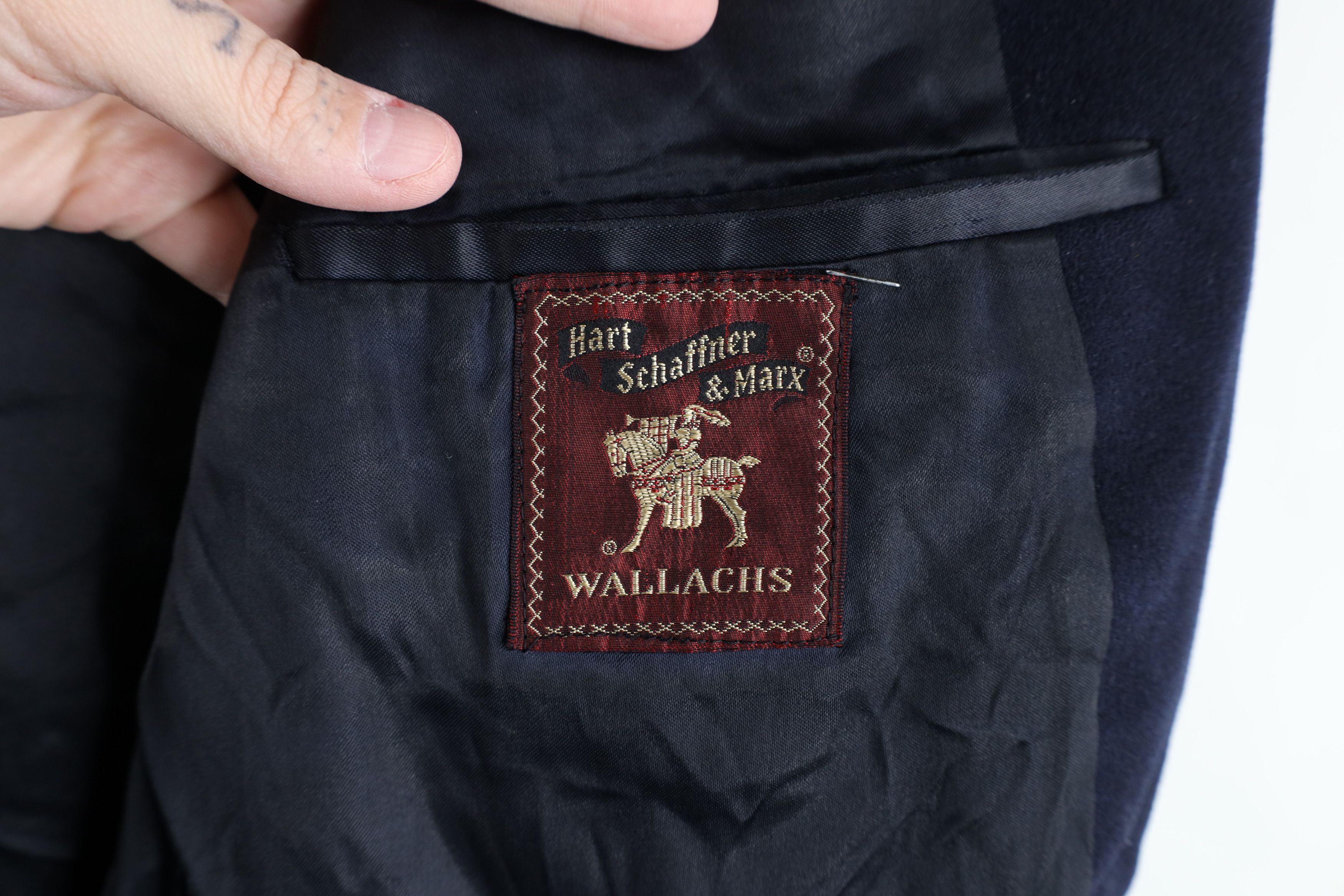 Vintage Vintage 50s 60s Streetwear Velour Wool Overcoat Jacket Blue Size US XL / EU 56 / 4 - 12 Thumbnail