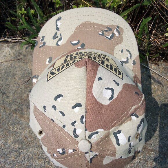 Vintage NWT DS Operation Desert Storm Camouflage Snap Back Hat Size ONE SIZE - 4 Thumbnail