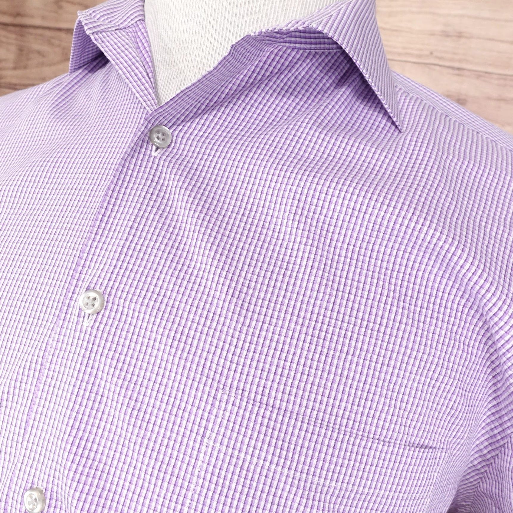 Van Heusen Van Heusen Flex Shirt Mens Large Purple Stretch Regular Fit Long Sleeve Check Shirt Size US L / EU 52-54 / 3 - 2 Thumbnail