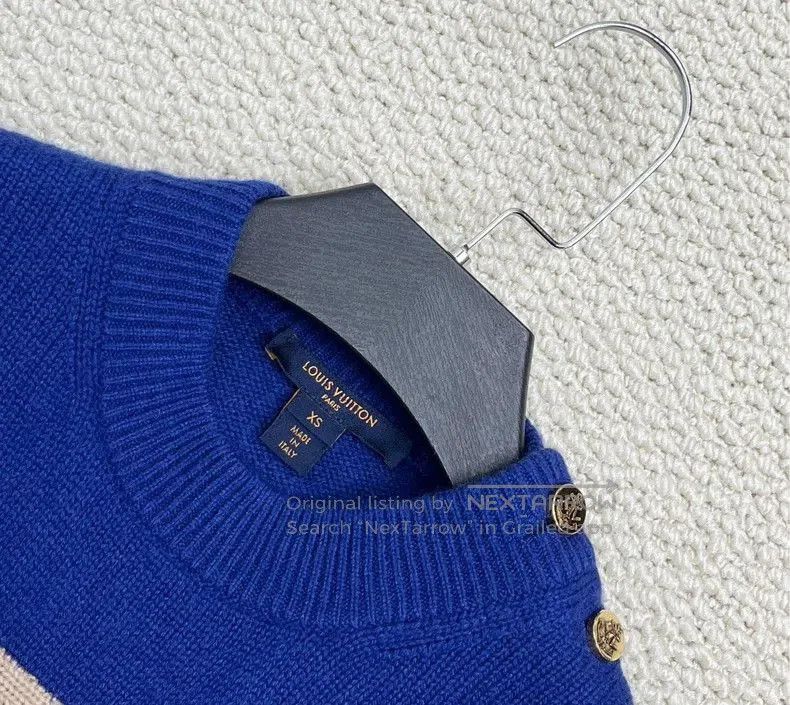 Louis Vuitton Louis Vuitton Striped Logo Cashmere Sweater. Size US XS / EU 42 / 0 - 3 Thumbnail