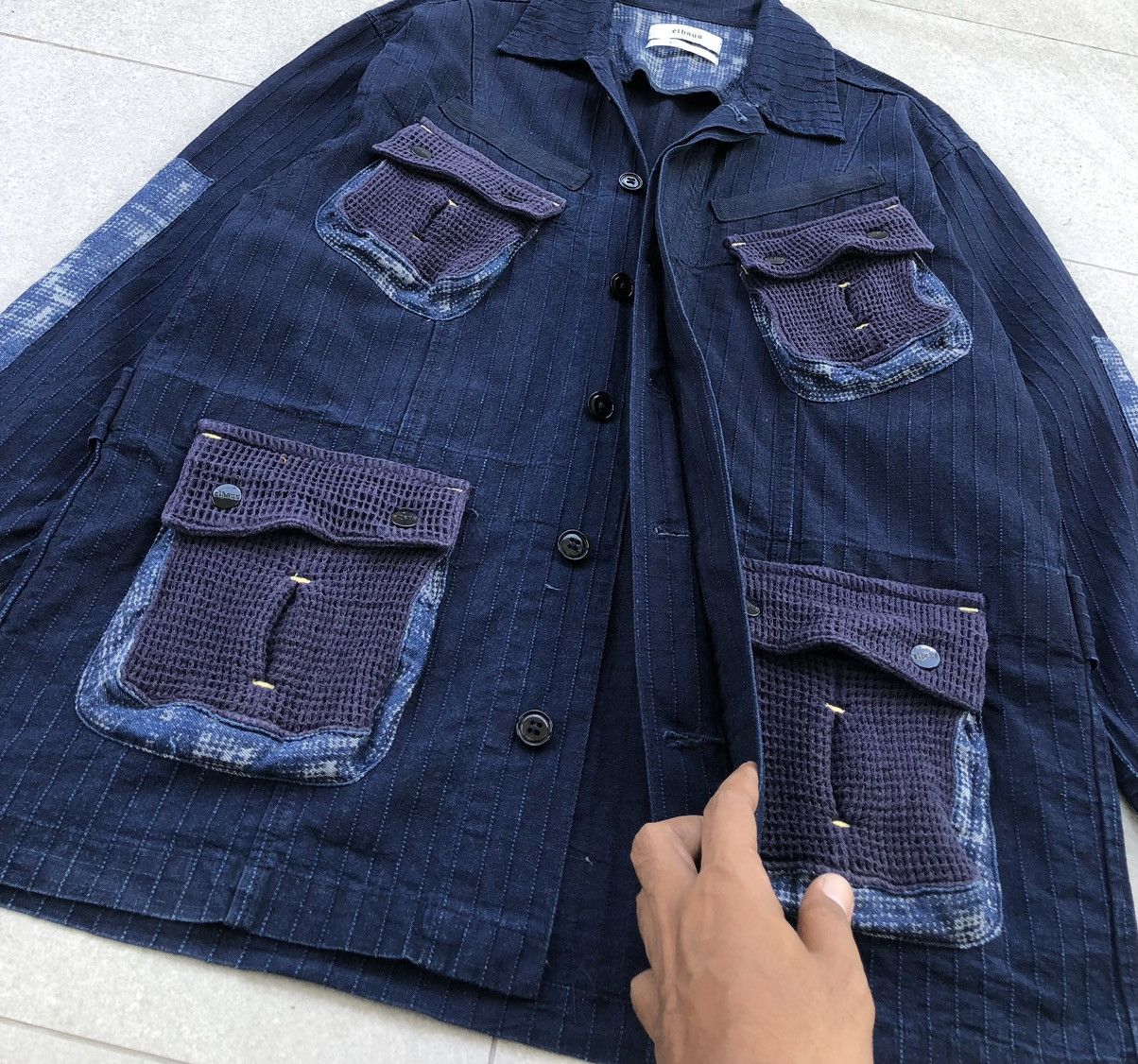 Elhaus Japanese Elhaus Coverall Kendogi Indigo Patchwork Jacket Size US L / EU 52-54 / 3 - 4 Thumbnail