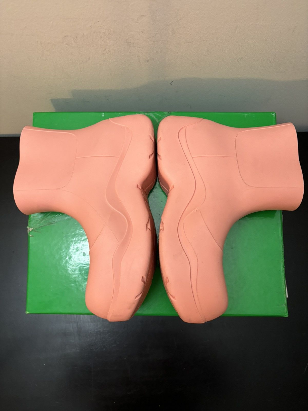 Bottega Veneta Rubber Puddle Ankle Boots Pink